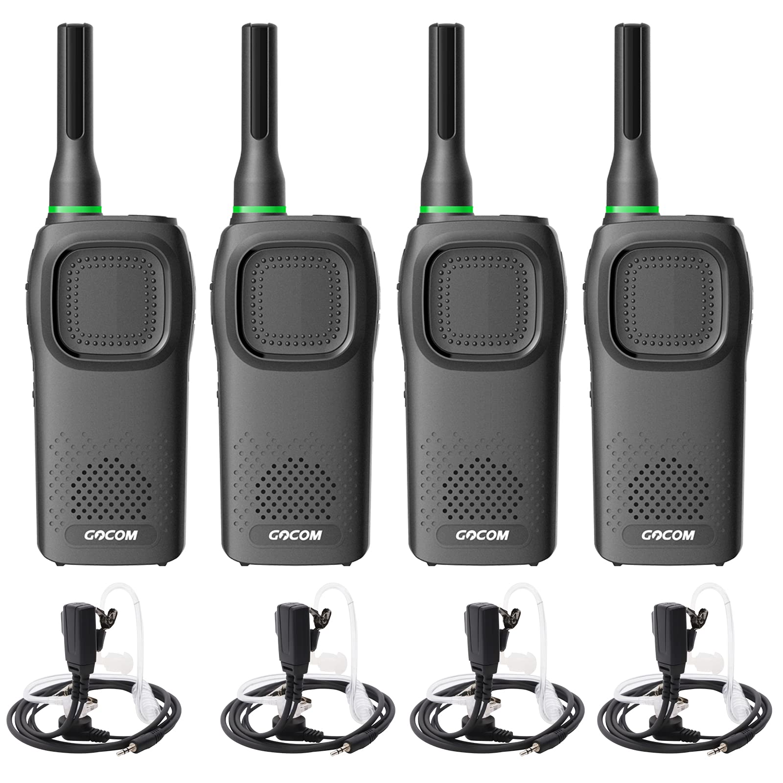 GOCOM Long Range Two Way Radios - Rechargeable Business Walkie Talkies for Adults with Hands Free & Big PTT Button | Slim Analog Handheld Commercial Radios for Construction, Warehouse, Hotel and Outdoor Activities
