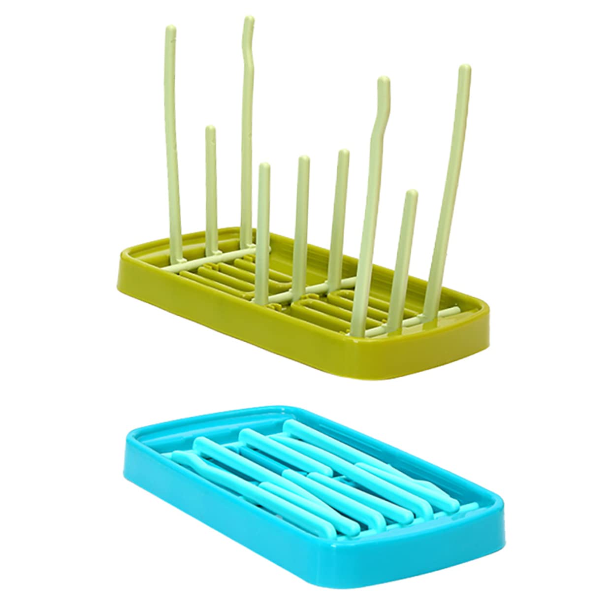 iBasenice 2-Pack Collapsible Baby Bottle Drying Rack & Laundry Organizer - Portable Foldable Feeding Bottle Holder for Travel, Nursery, and Kitchen Storage | Perfect for Baby Bottles, Milk Bottles & Small Clothes Drying