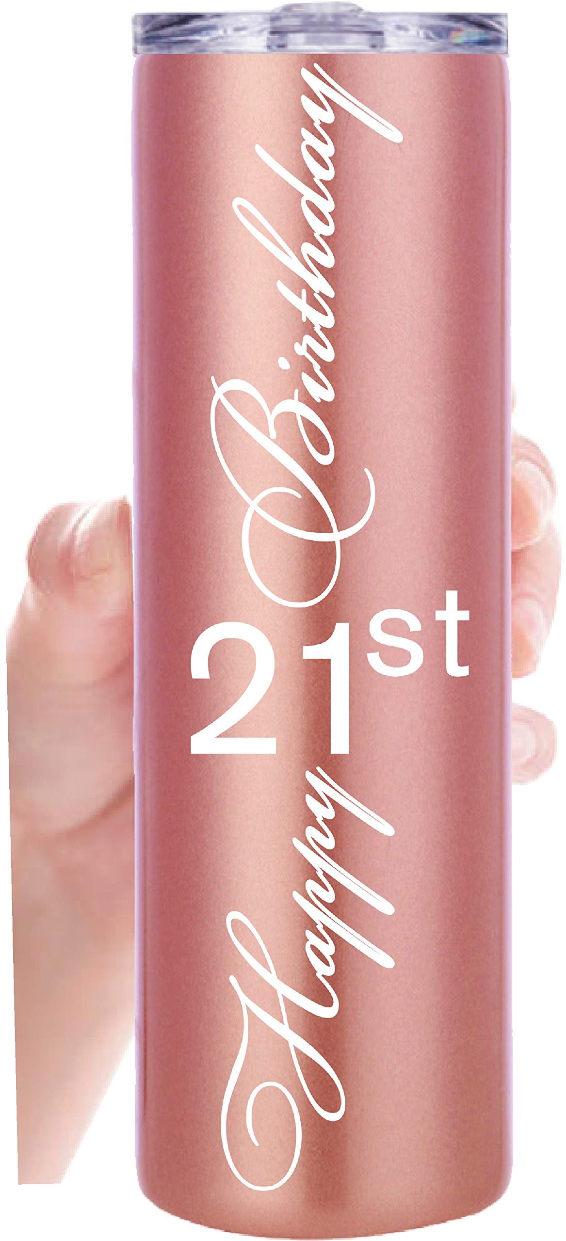 MEANT2TOBE 21st Birthday Gifts for Women - Insulated Tumbler Set with Straw & Lid - Perfect 21st Birthday Party Decorations, Gifts for 21 Year Old Daughter or Friend - Great for College Celebrations, Girls Night Out & Birthday Party Decor