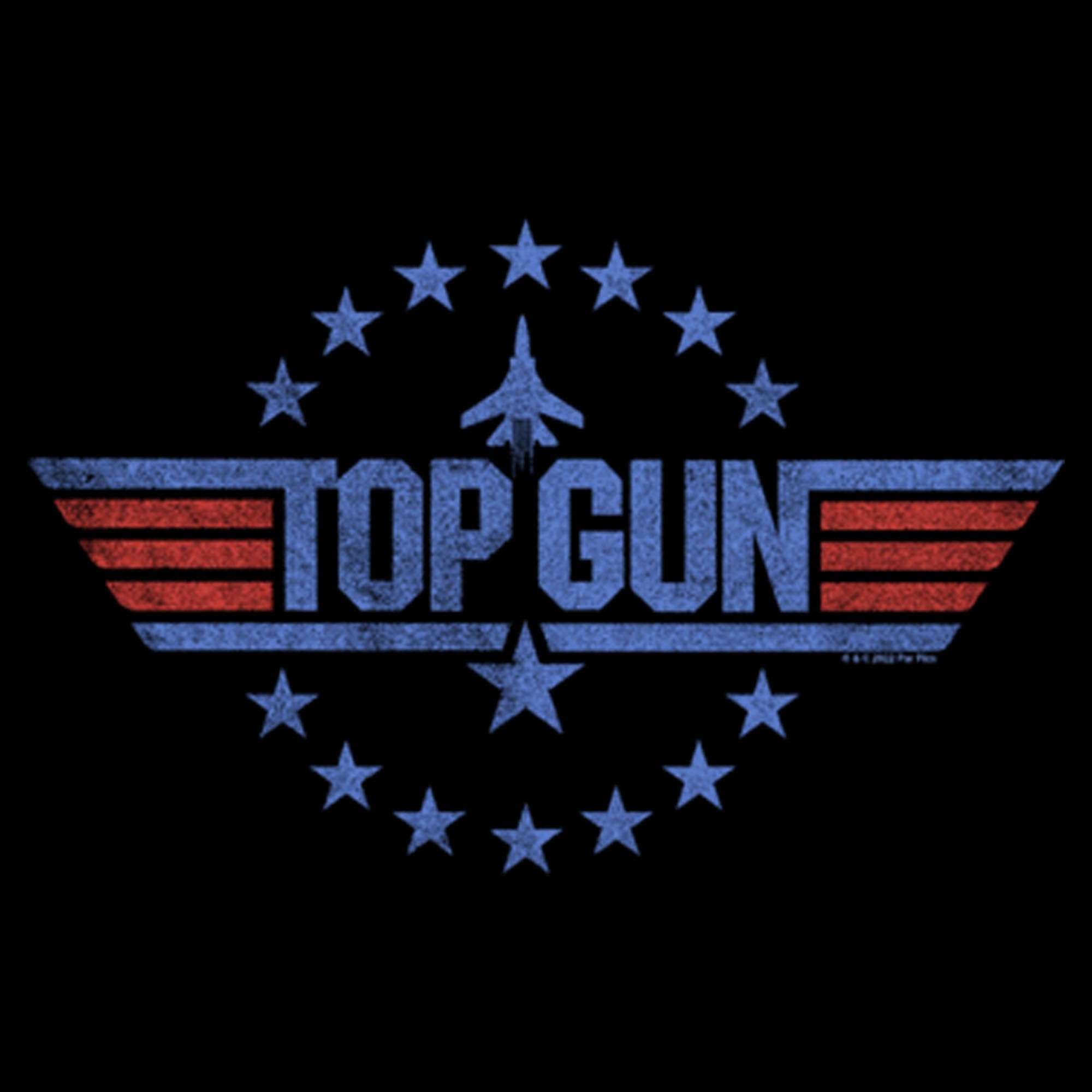 Top Gun Circle of Stars Logo T-Shirt for Men - Casual Graphic Tee for Movie Fans, Streetwear & Everyday Wear