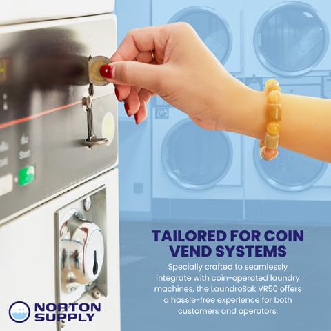 LaundroSak VR50 Coin-Operated Reusable Laundry Bag - Durable & Secure Transport Storage for Clothes - Ideal for Laundromats, Dorms, Travel & Everyday Use