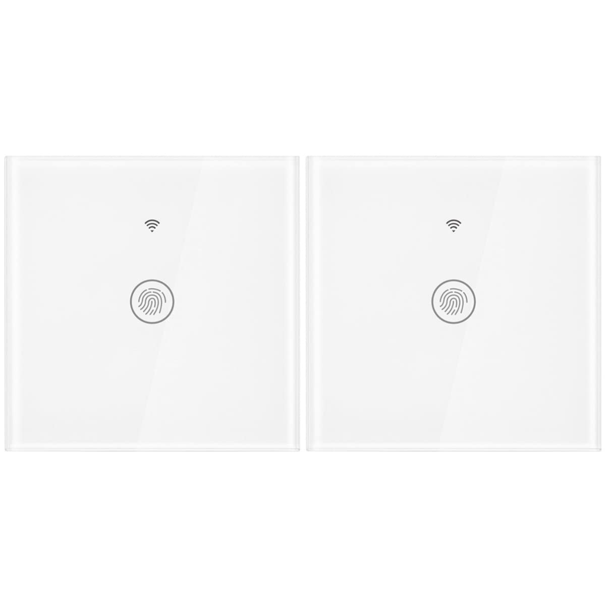 Veemoon 2-Pack Smart WiFi Wall Touch Light Switch - Wireless Remote Control, Compatible with Alexa & Google Home - Perfect for Bedroom, Living Room, and Office Lighting Automation