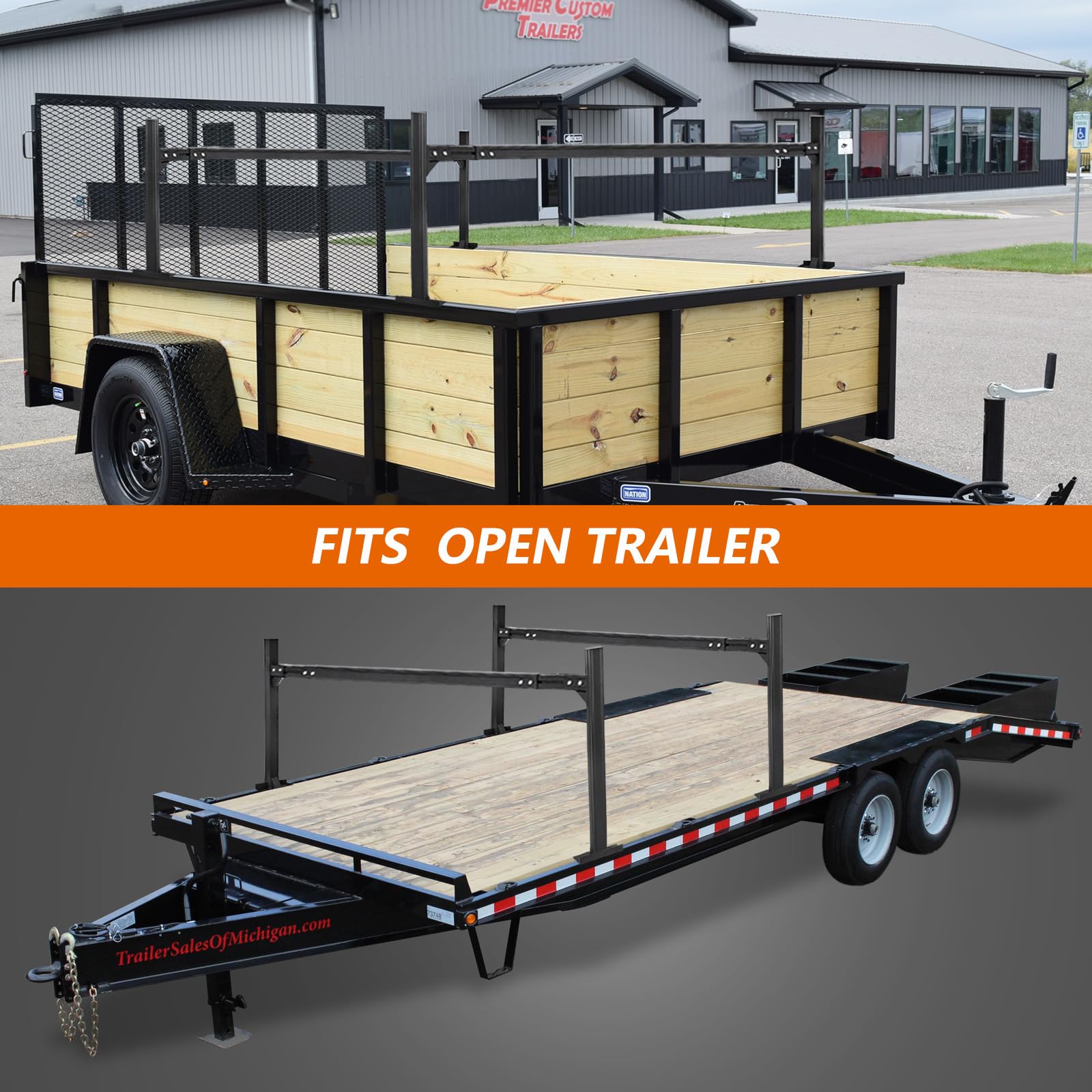 Universal Aluminum Truck Ladder Rack - Adjustable 62-80 Inch Pickup Bed Rack with 800LB Capacity | Heavy Duty for Bikes, Kayaks, Surfboards, Ladders, Lumber & Tents | Perfect for Outdoor Adventures, Camping & Work Transport