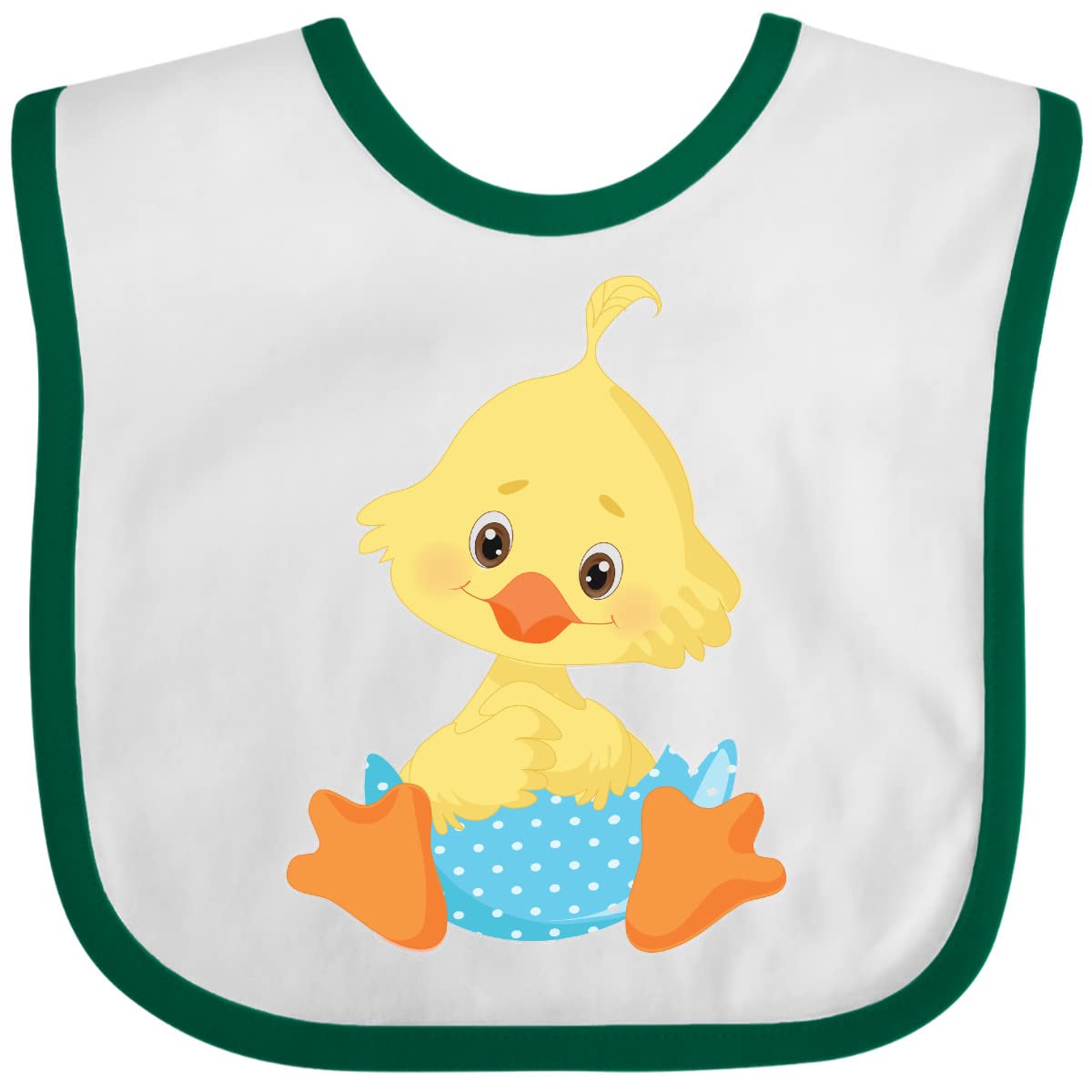 Inktastic Cute Easter Chick in Blue Easter Egg Baby Bib - Adorable Easter Outfit for Babies, Perfect for Easter Photos, Parties & Family Gatherings