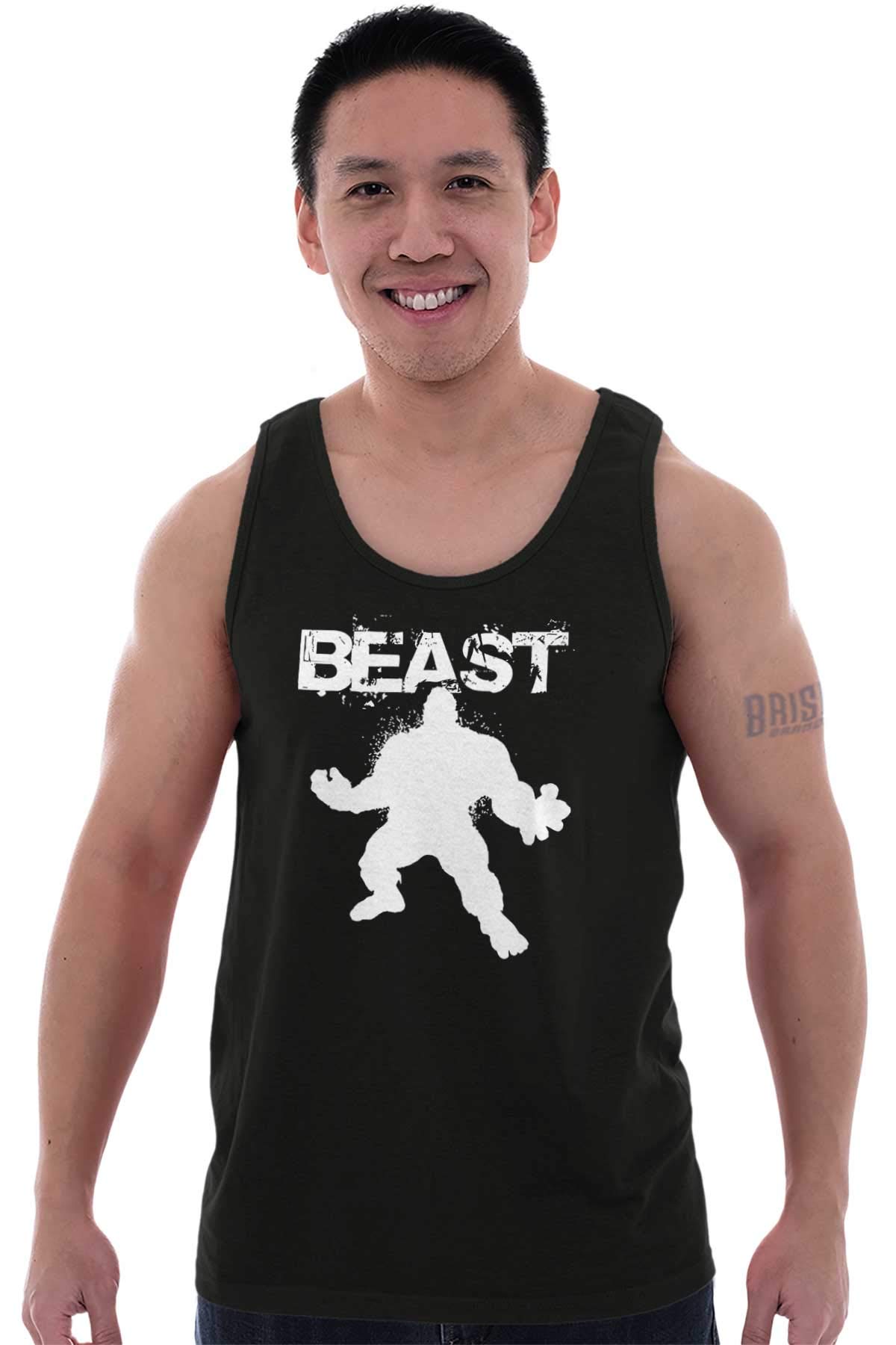 Brisco Brands Beast Gym Fitness Tank Top for Men - Sleeveless Workout Tee for Bodybuilding & Weightlifting | Perfect for Gym, Training & Fitness Enthusiasts