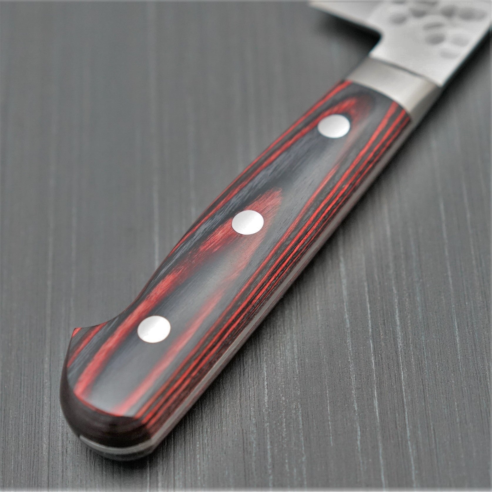 Premium Yoshimi Kato SG2 Hammered Gyuto Chef Knife 180mm - Japanese Damascus Steel Kitchen Knife with Red Pakkawood Handle - Perfect for Sushi, Meat Cutting & Professional Cooking