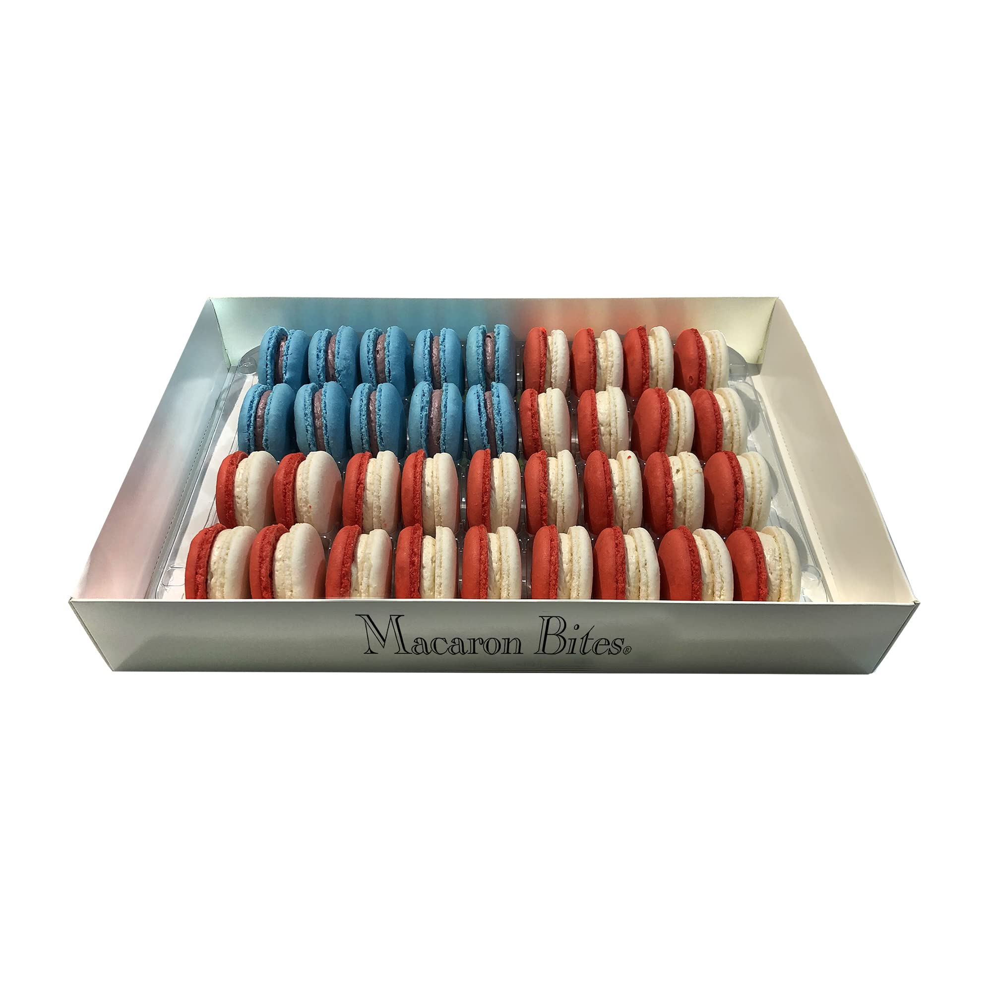 36-Piece American Flag French Macaron Gift Box | Gourmet Cookie Collection | Perfect for Holidays, Parties & Corporate Gifting