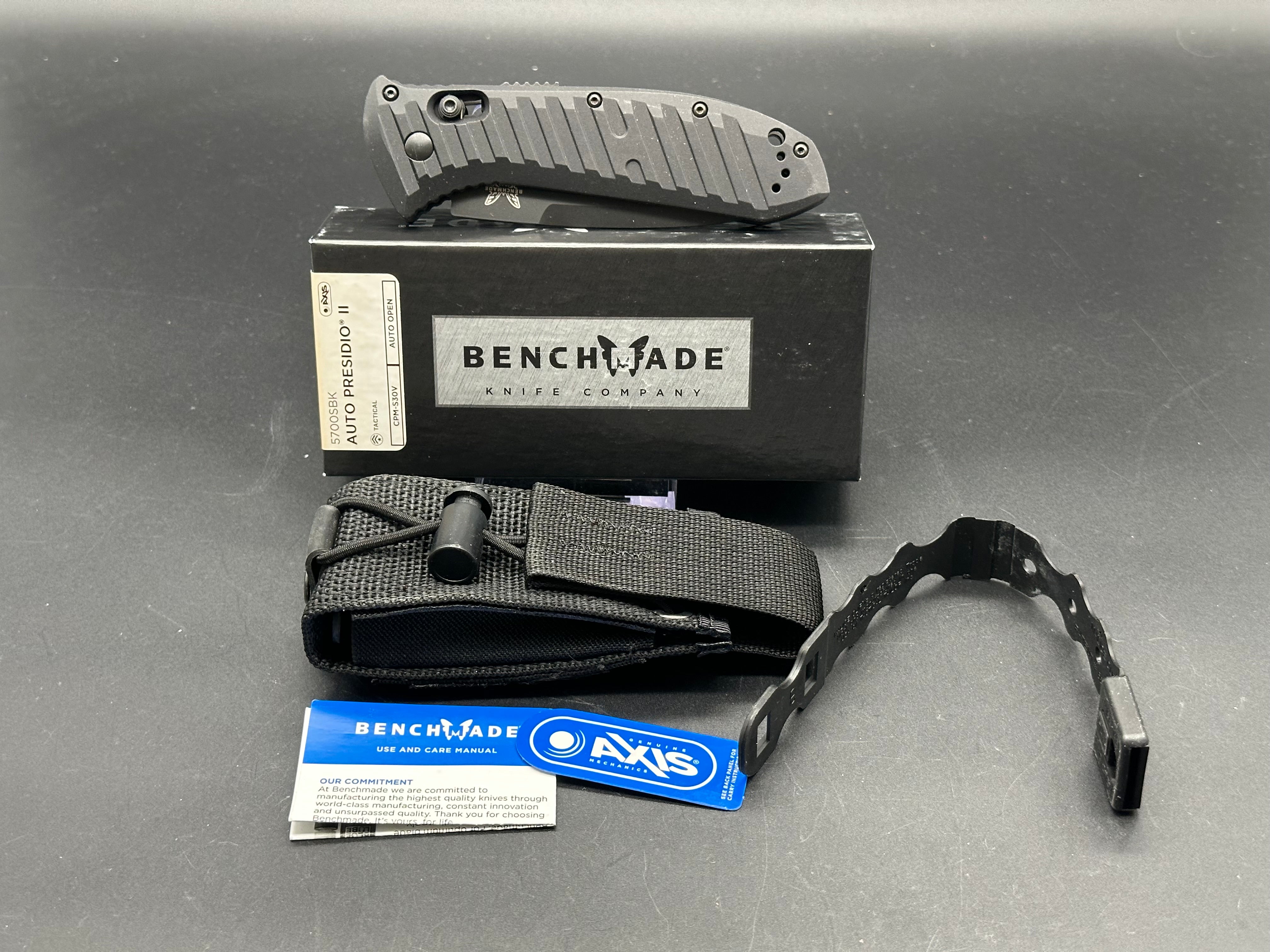 Benchmade 5700SBK Auto Presidio II Automatic Knife - 3.7