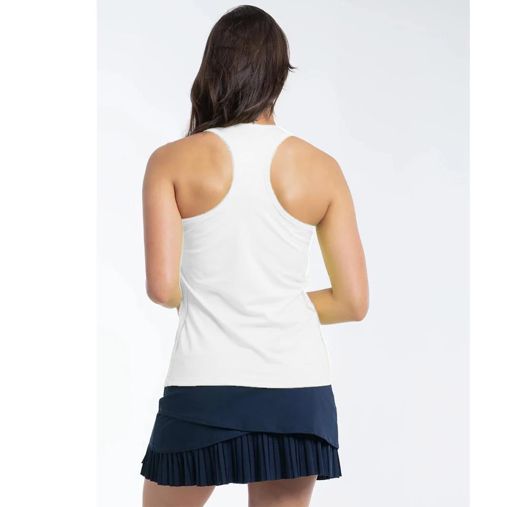 Lucky in Love Women's Essentials V Neck Tank Top - Soft Breathable White Camisole for Layering, Workout & Casual Wear