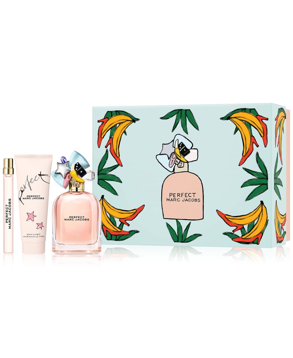 Marc Jacobs Perfect 3-Piece Eau De Parfum Gift Set for Women - Floral Fragrance Perfume Collection with Travel Size - Ideal for Birthday, Anniversary & Valentine's Day Gifts