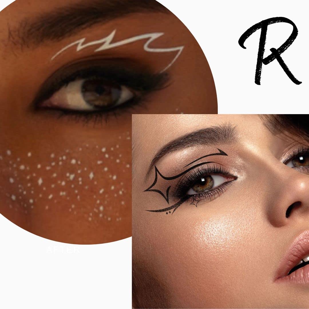 Gold Butterfly Temporary Tattoos for Eyes - Waterproof Fake Eyeliner Tattoos for Parties, Festivals & Coachella - Metallic Gold Eye Makeup Stickers for Women - Perfect for Music Festivals, Halloween & Costume Parties