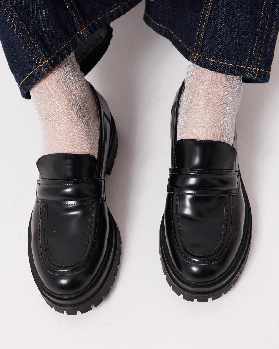 Olympia Slip On Leather Loafers for Men - Comfortable Black Casual Shoes | Perfect for Office, Travel & Everyday Wear
