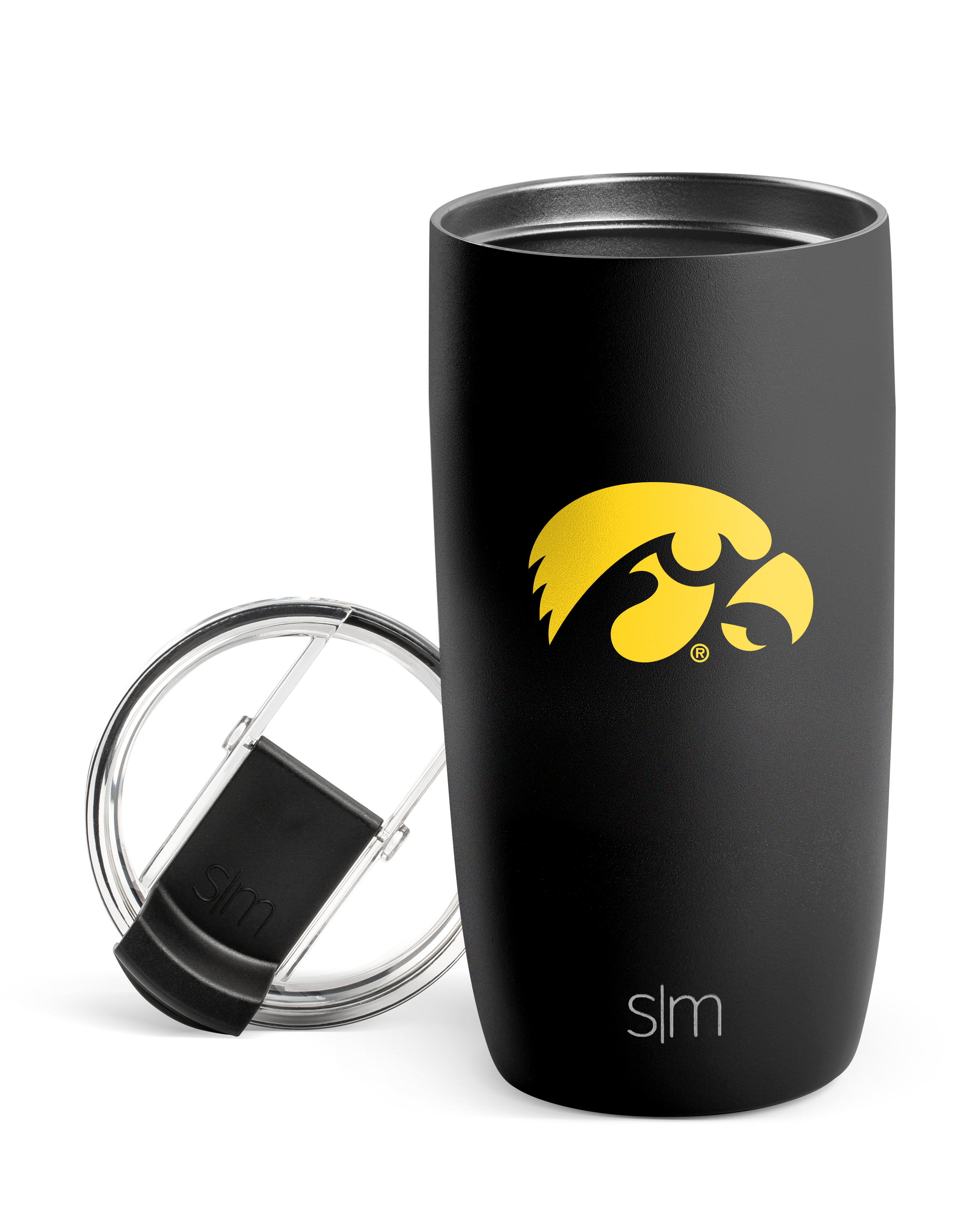 Collegiate Voyager 20oz Tumbler with Clear Flip Lid & Straw - Insulated Stainless Steel Travel Mug for Coffee, Tea & Cold Drinks - Perfect for School, Office & Outdoor Adventures