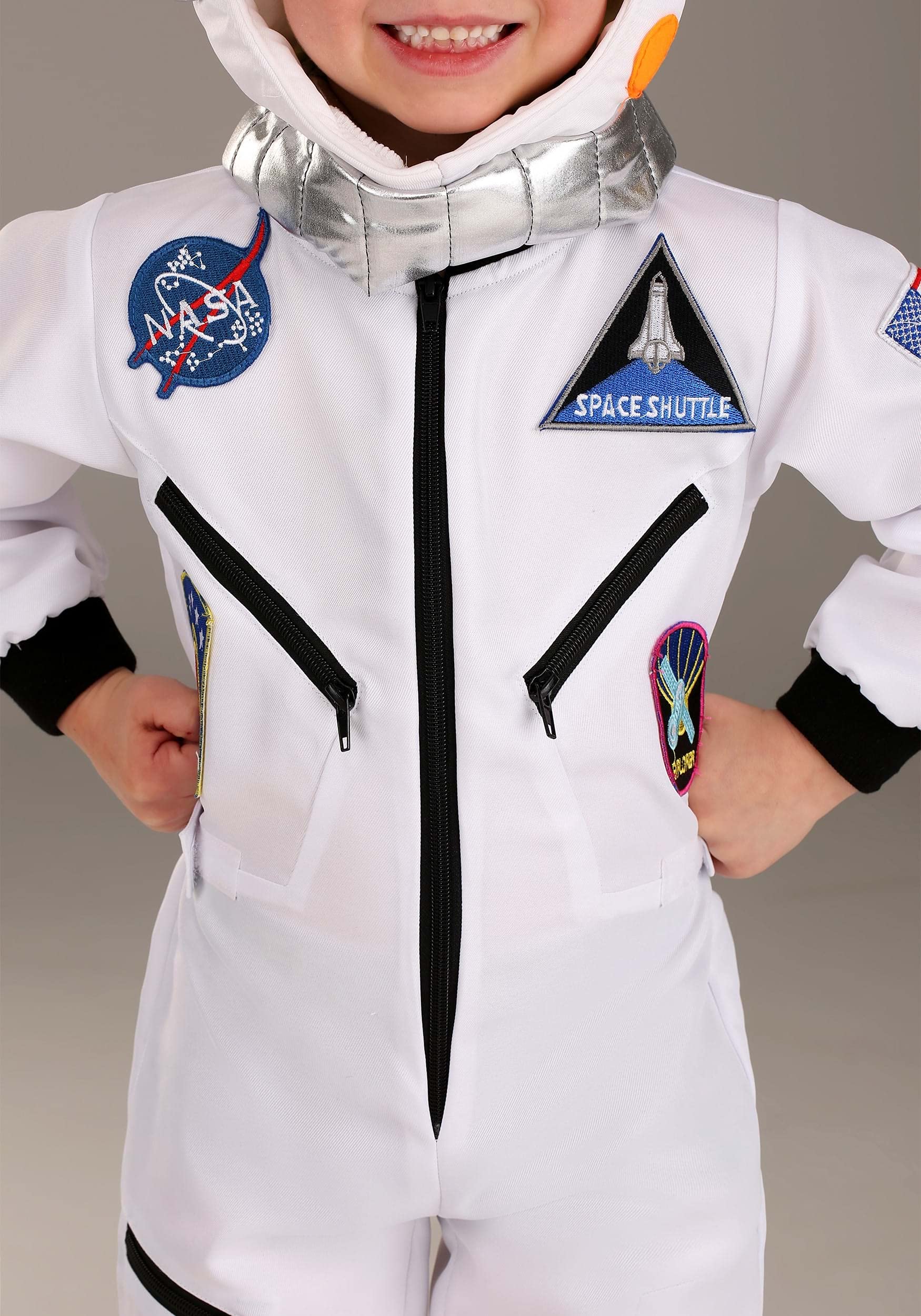 White Astronaut Costume for Toddlers - Kids Space Suit Dress Up for Halloween, Cosplay & Birthday Parties