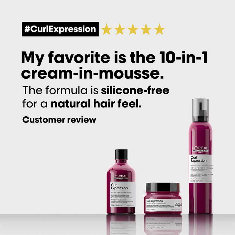 L'Oréal Professionnel Curl Expression Professional Mask for Curly Hair - Hydrating & Defining Hair Treatment for Salon-Quality Results at Home | Perfect for Dry, Frizzy Curls & Natural Hair Care Routine