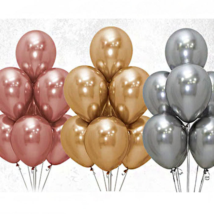 Reflex Balloons Silver 30cm - Pack of 50 | Party Decorations, Birthday Supplies & Event Decor for Weddings, Baby Showers & Celebrations