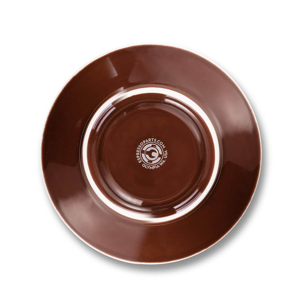 Premium Brown Porcelain Cappuccino Cup & Saucer Set (6oz/195ml) - Durable Espresso Cups for Coffee Lovers - Perfect for Home, Cafe, and Restaurant Use