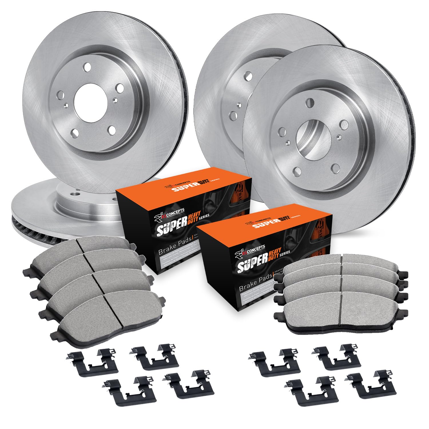 R1 Concepts Premium Front & Rear Brake Pads and Rotors Kit with Hardware - OE Performance Brake System for 2003-2005 Ford Explorer Sport & Sport Trac - Perfect for Daily Commuting, Towing & Off-Road Adventures