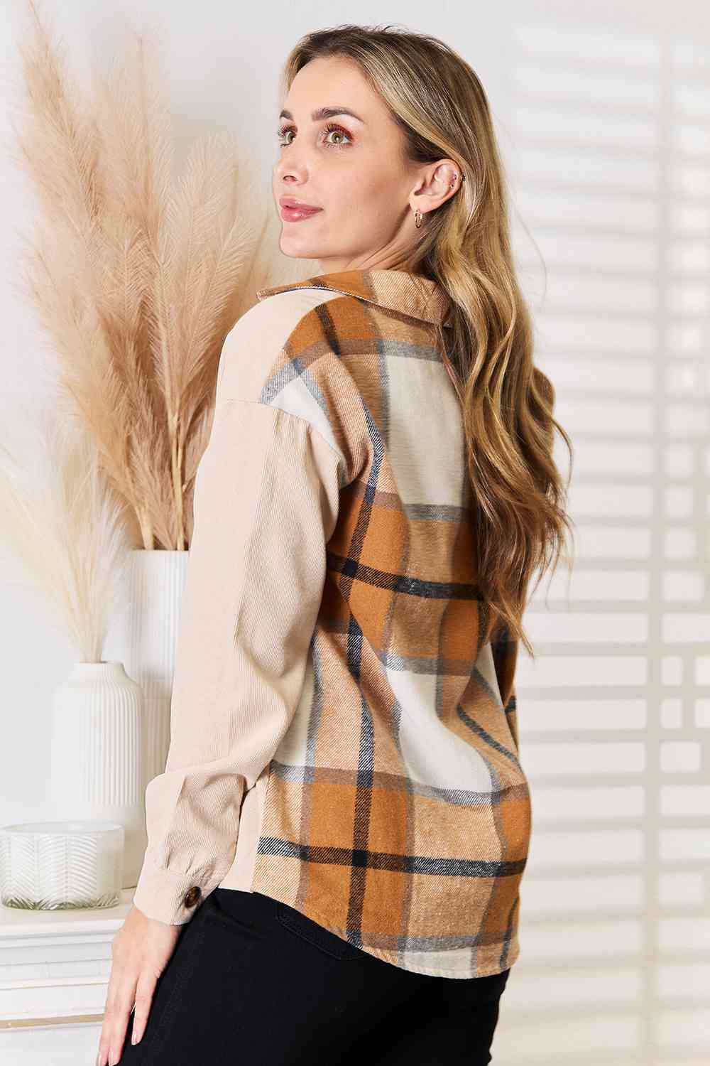Stylish Plaid Print Dropped Shoulder Shirt for Men & Women - Casual Oversized Button Down Shirt for Fall & Winter - Perfect for Layering, Streetwear and Everyday Outfits
