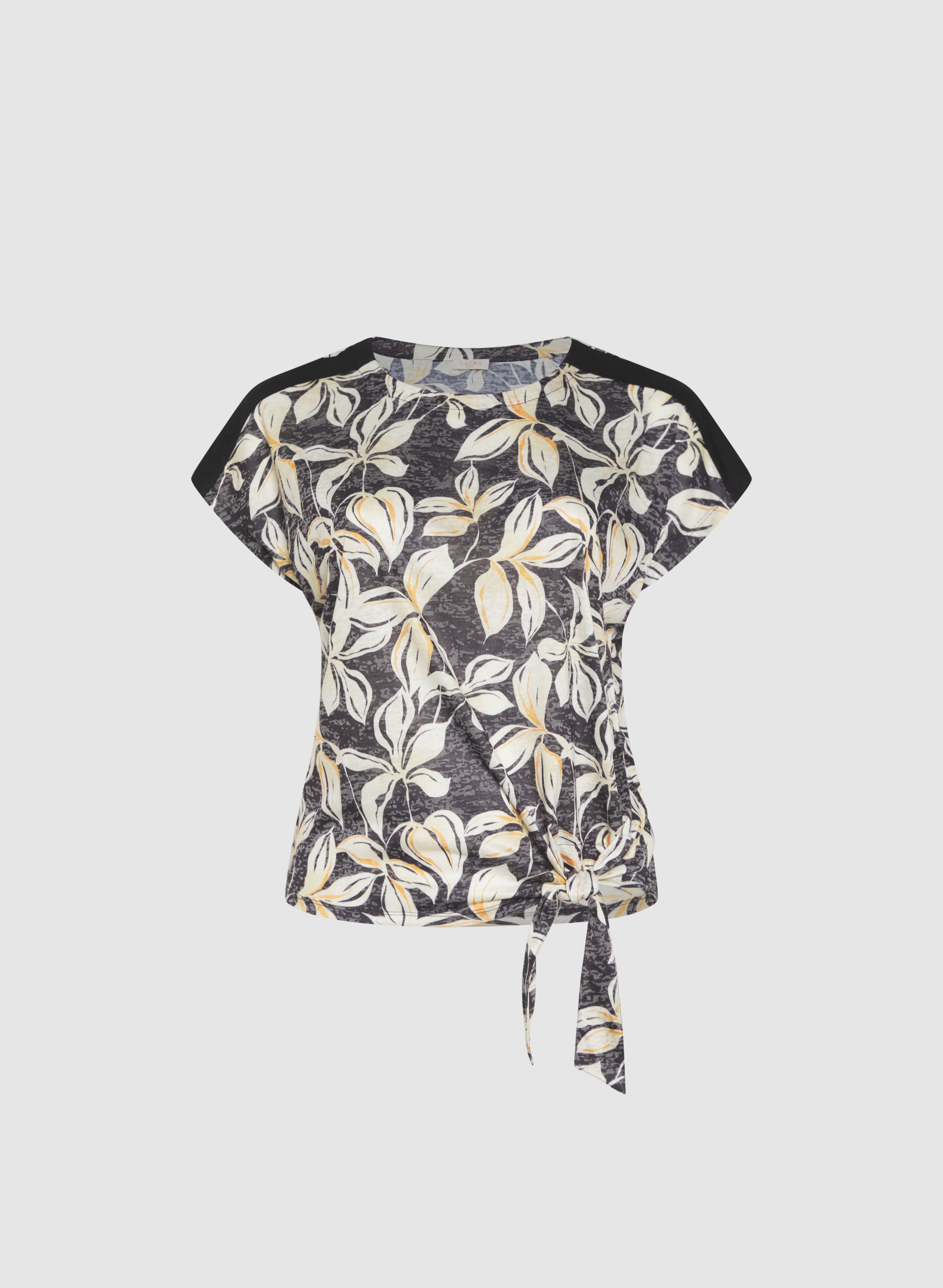Floral Print T-Shirt for Women - Soft Cotton Short Sleeve Blouse - Casual Summer Top for Outdoors, Travel & Everyday Wear