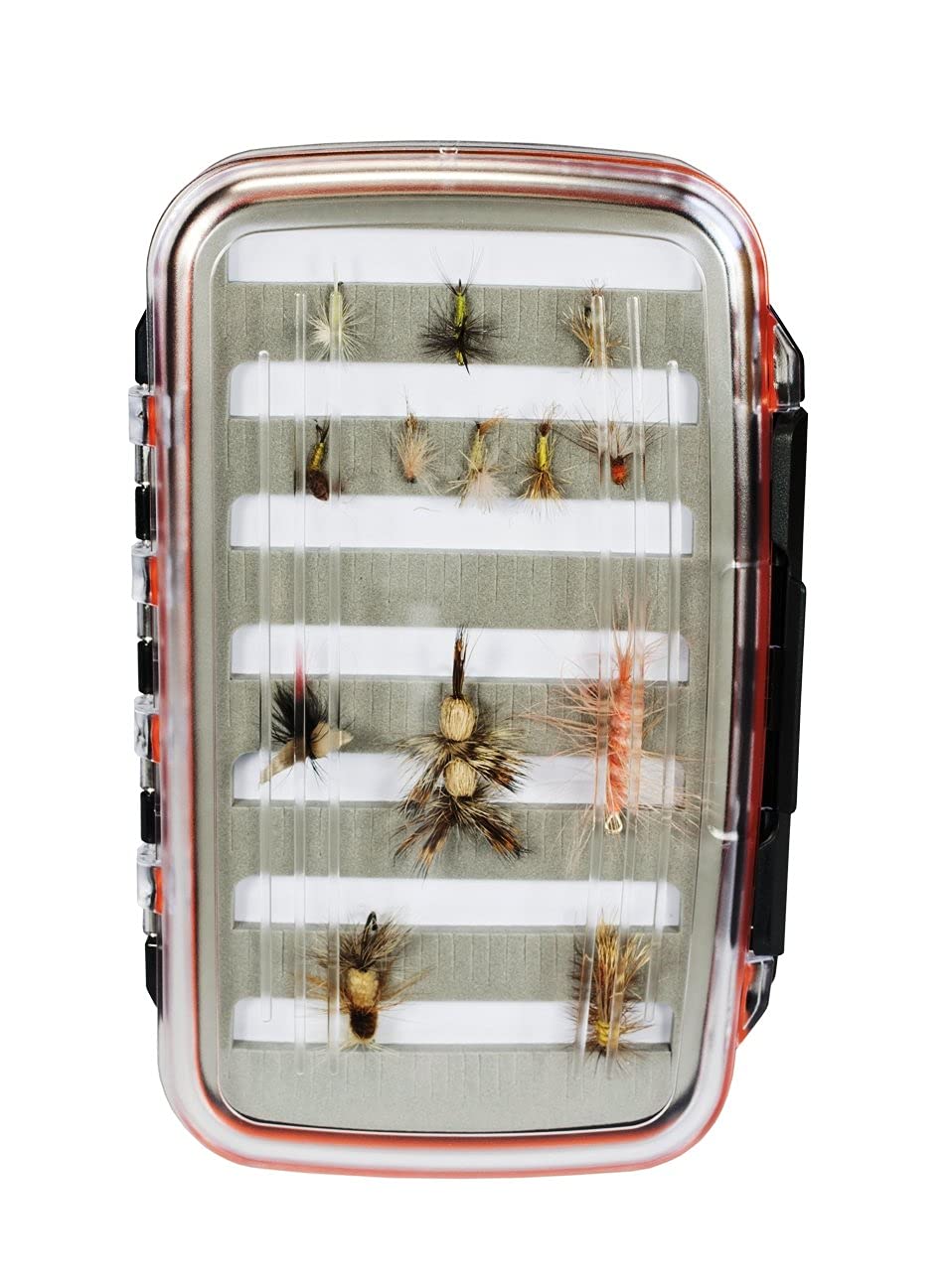 Kingfisher Double Sided Fly Fishing Box - Durable Waterproof Ice Fishing Tackle Case with 322 Fly Storage - Perfect for Trout, Bass & Saltwater Fly Fishing Trips