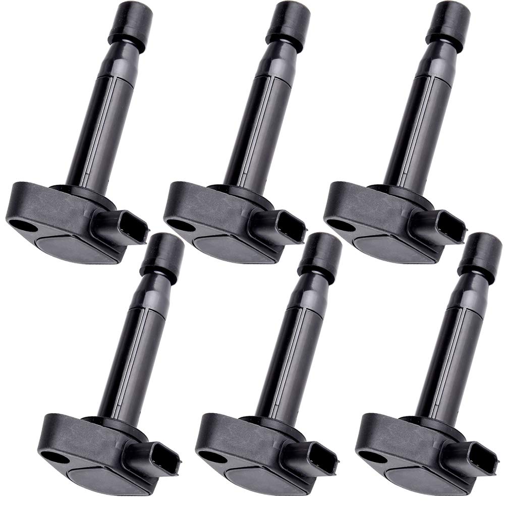 AUTOMUTO 6-Piece Ignition Coil Pack Compatible with 2000-2007 Honda Accord 3.0L V6 - Direct Replacement for OEM Part UF242 - Improves Engine Performance & Fuel Efficiency