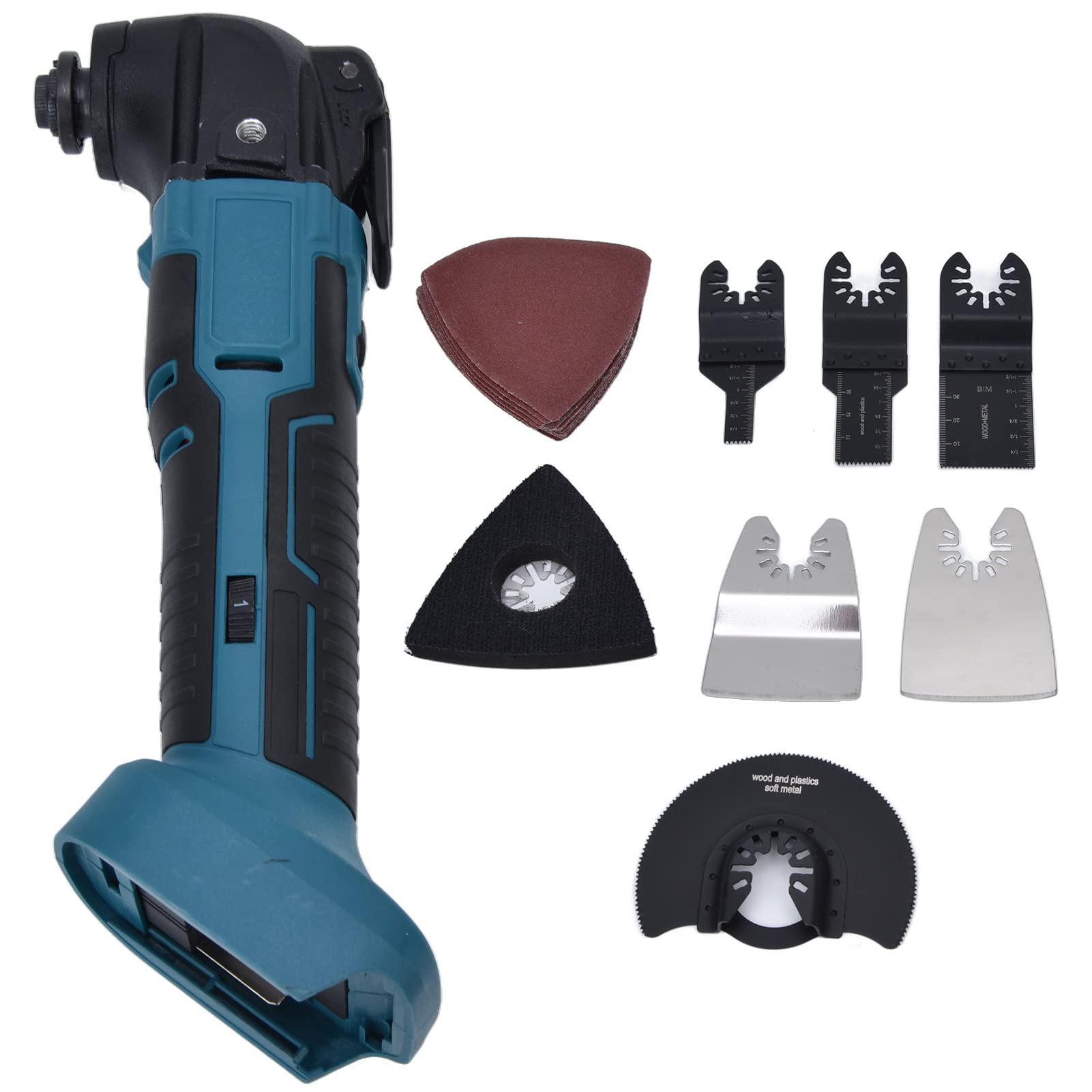 21V Cordless Oscillating Multi-Tool Kit with Lithium Battery - 6 Speed Adjustable Power Tool for Cutting, Sanding, Scraping - Perfect for DIY, Woodworking, Home Renovation & Construction Projects