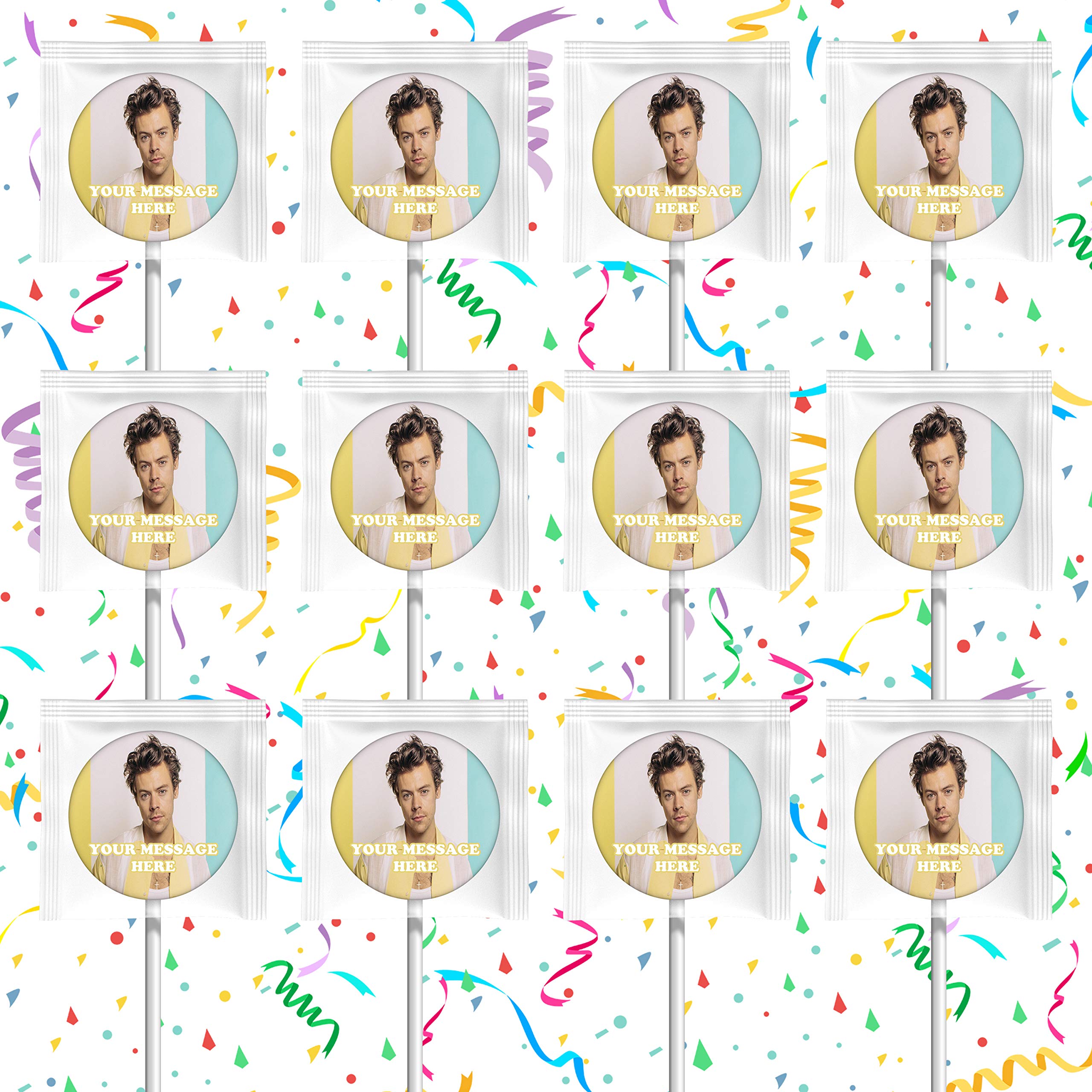 Harry Styles Themed Party Supplies - 12 Pack Lollipop Decorations for Birthday, Concert & Fan Celebrations - Perfect for Harry Styles Merchandise Lovers & Music Themed Events