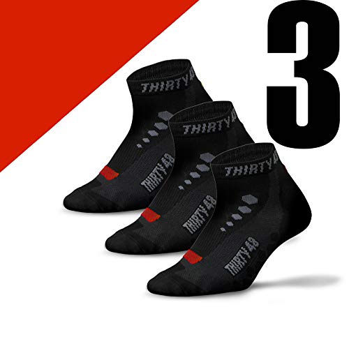 [3 Pairs] Black/Red