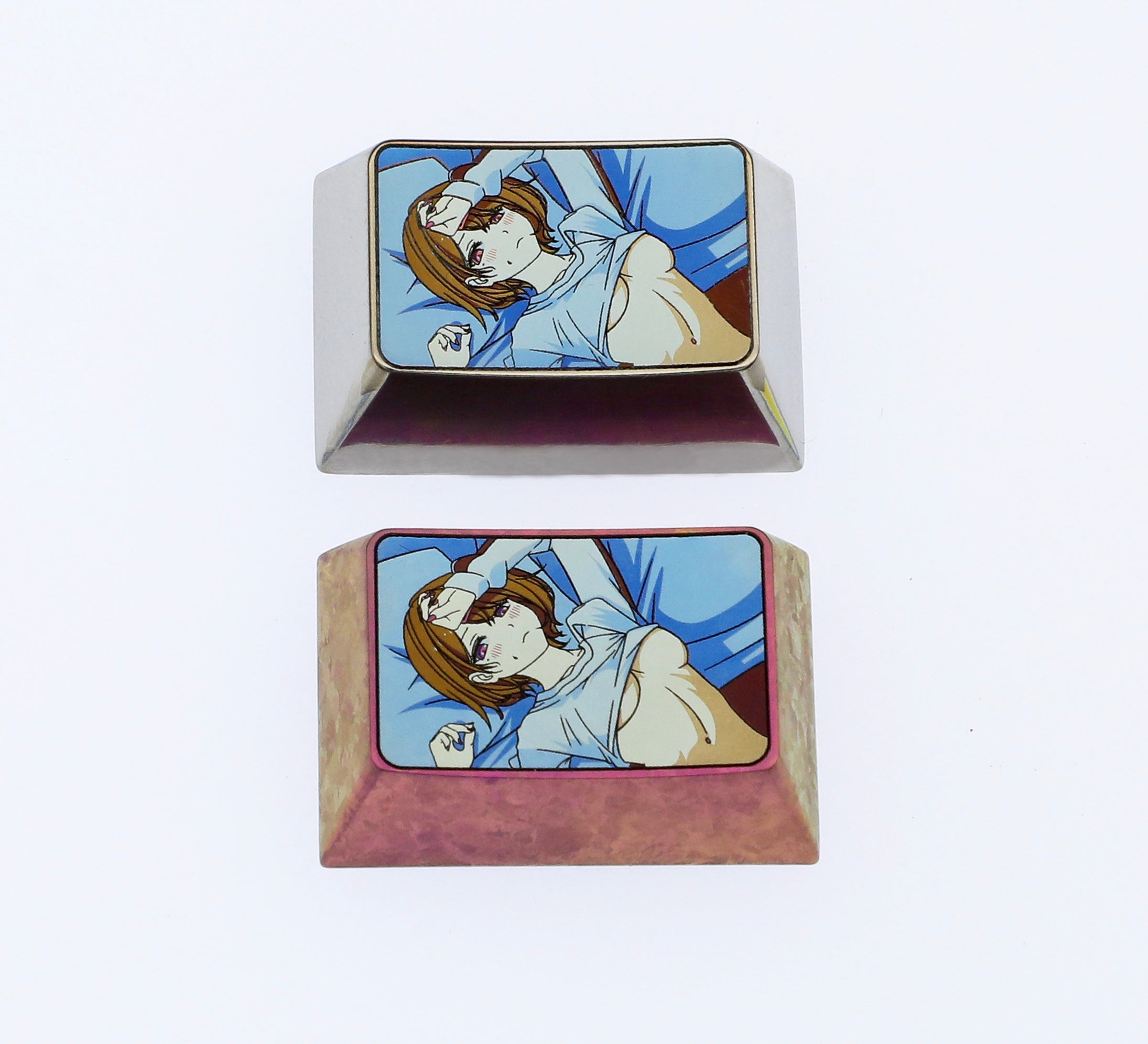 Noctchill 1.5U Titanium Alloy Custom Keycaps - Anime Character Artisan Keycaps for Mechanical Keyboards - Perfect for Gaming, Typing & Keyboard Customization