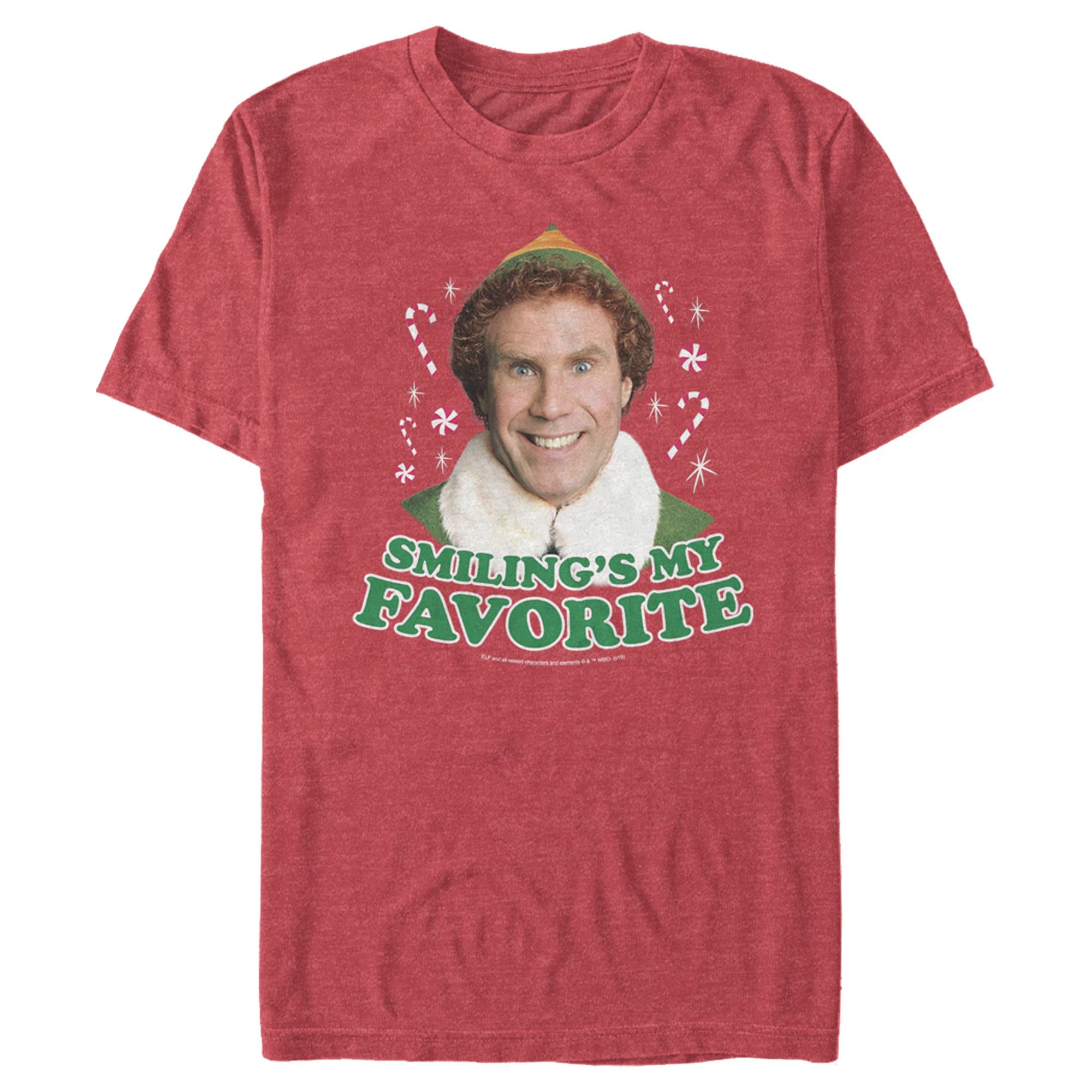 Men's Elf Buddy 'I Like to Smile' Graphic T-Shirt - Funny Christmas Novelty Tee for Holiday Parties & Gift Giving