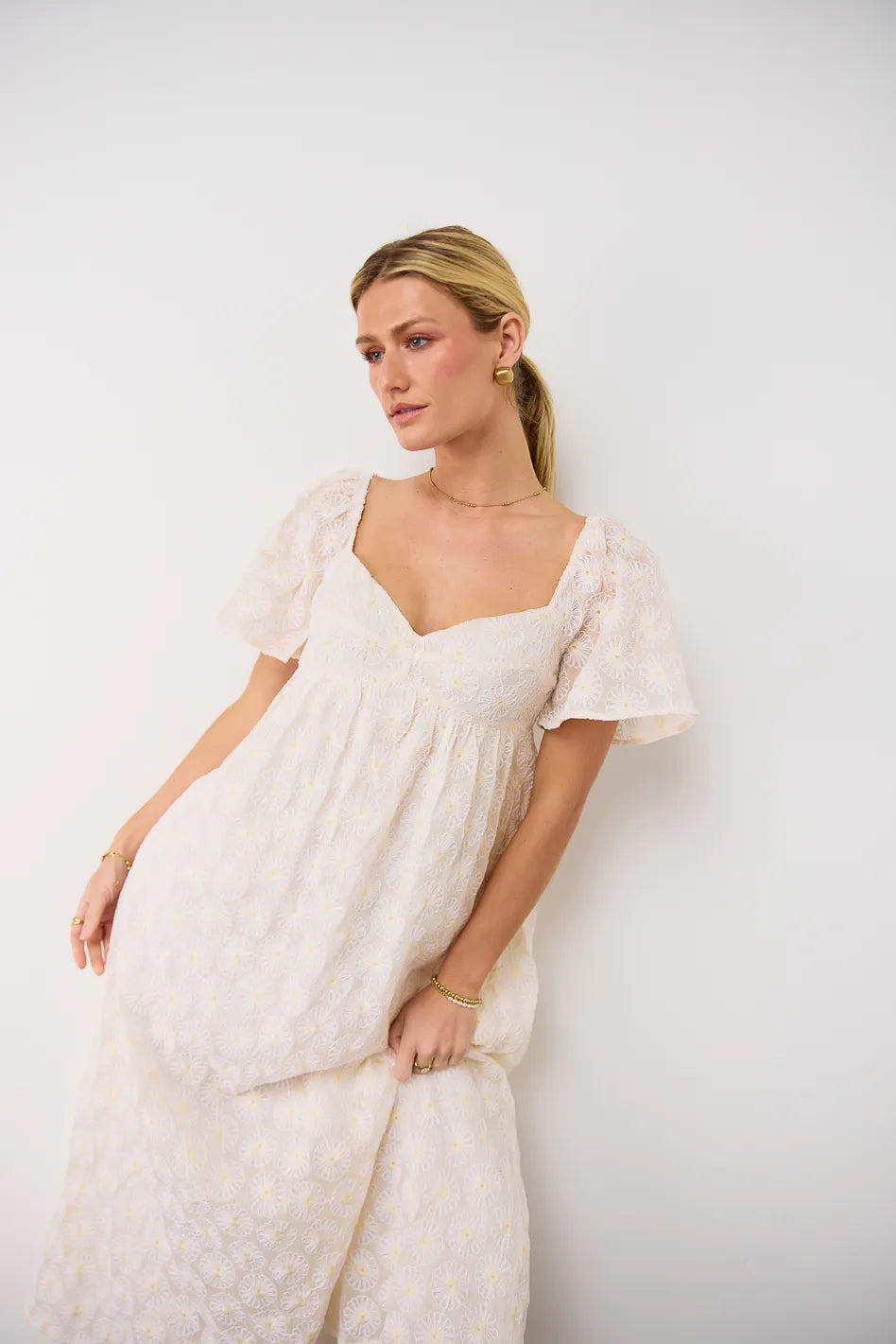 Natalia Floral Embroidered Dress - Elegant Summer Maxi Dress for Women | Perfect for Beach Vacations, Weddings & Date Nights