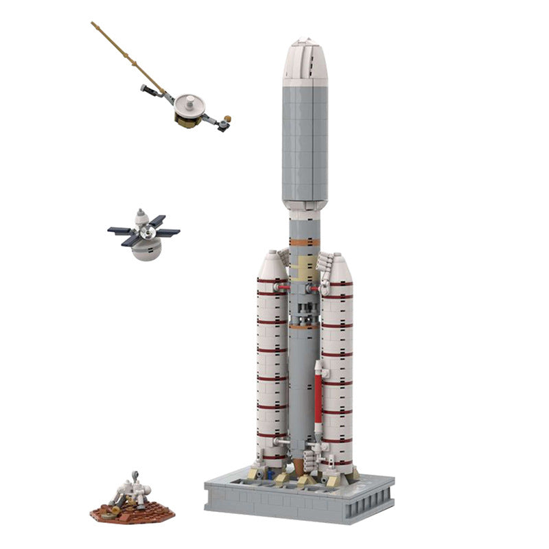909PCS MOC-61281 Titan III E Centaur Rocket Building Blocks Set - NASA Space Shuttle Model Kit for Adults & Teens - Perfect for STEM Education & Space Exploration Enthusiasts