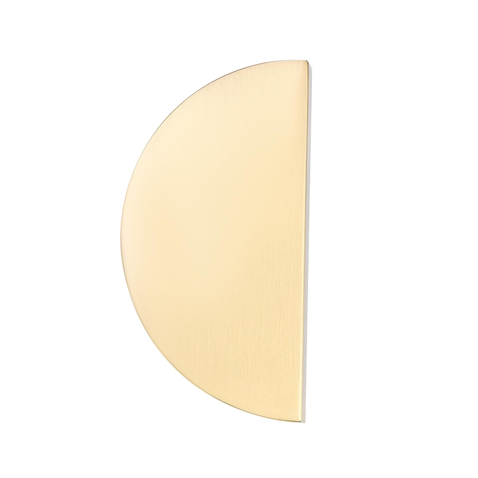 Decorative Gold Brushed Semicircle Drawer Knobs & Cabinet Pull Handles - 3.82x1.97x0.71 Inch (Pack of 2) with Screws - Perfect for Kitchen Cabinets, Dressers & Furniture Upgrades