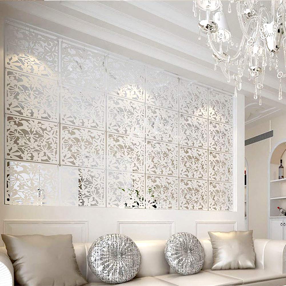 YIZUNNU PVC Hanging Room Divider Screen - 12-Panel White Partition for Living Room, Dining Room, Office & Restaurant Decor | Perfect for Space Division & Privacy
