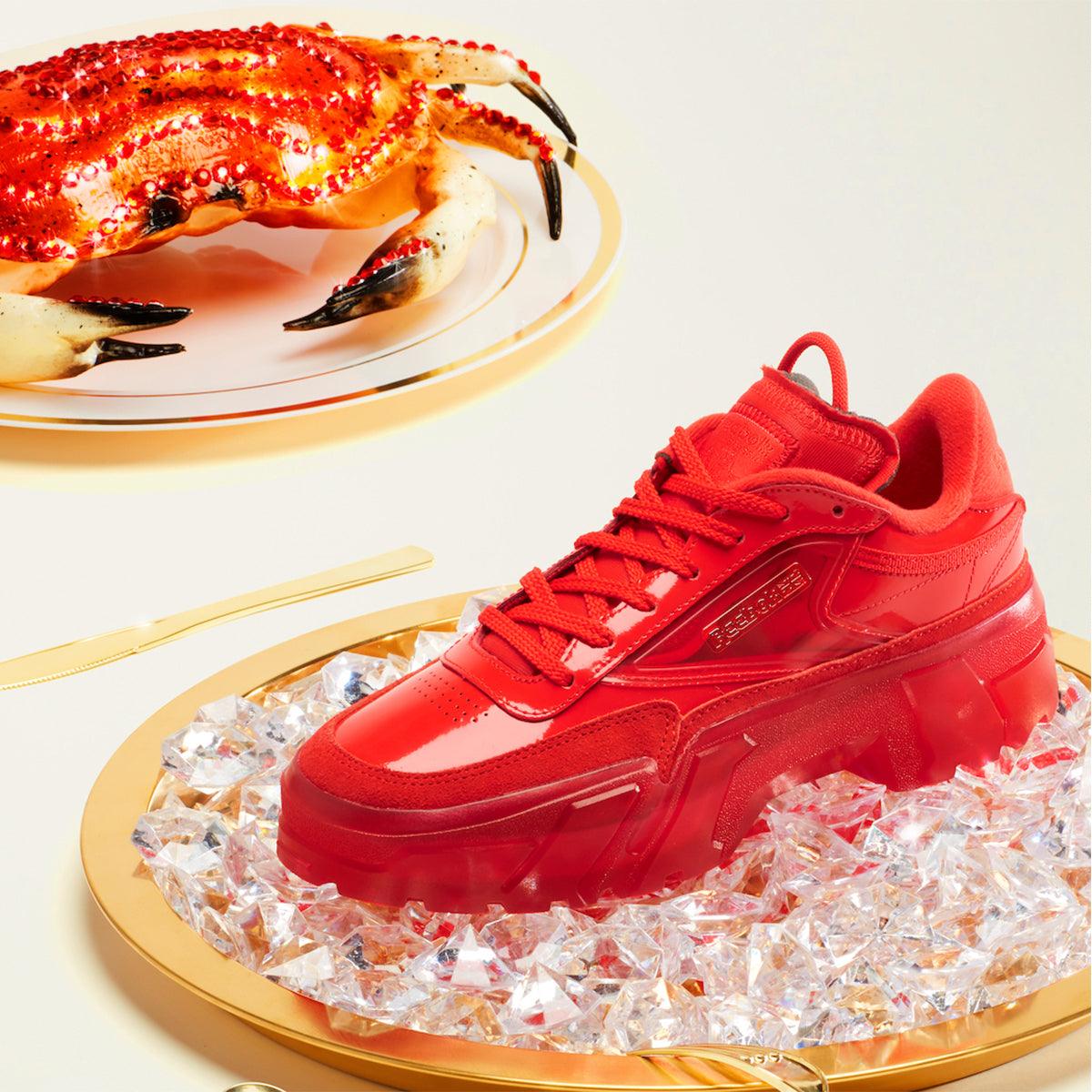 Cardi B Club C 'Instinct Red' Sneakers - Women's Fashion Shoes for Casual Wear & Street Style | Perfect for Concerts, Parties & Everyday Outfits