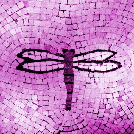 3D Rose Hot Pink Mosaic Dragonfly Double Toggle Switch Plate Cover - Decorative Wall Plate for Light Switches, Home Decor, Bedroom, Bathroom & Living Room