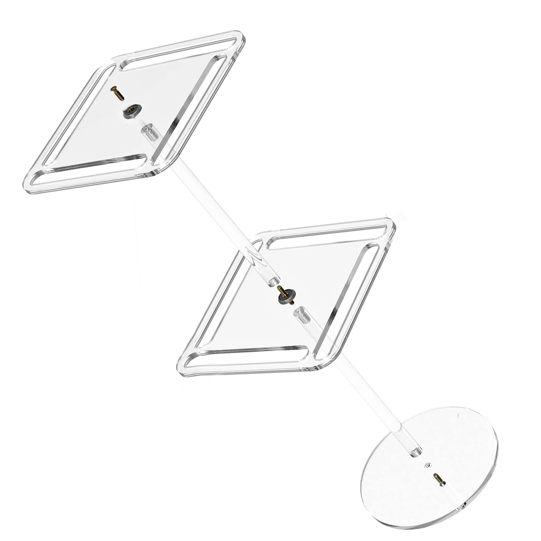 360° Rotating Acrylic Sunglasses Display Stand - 2 Tier Clear Eyeglass Holder for Retail Stores & Boutiques | Eyewear Organizer for Countertop, Tabletop & Optical Shop Displays