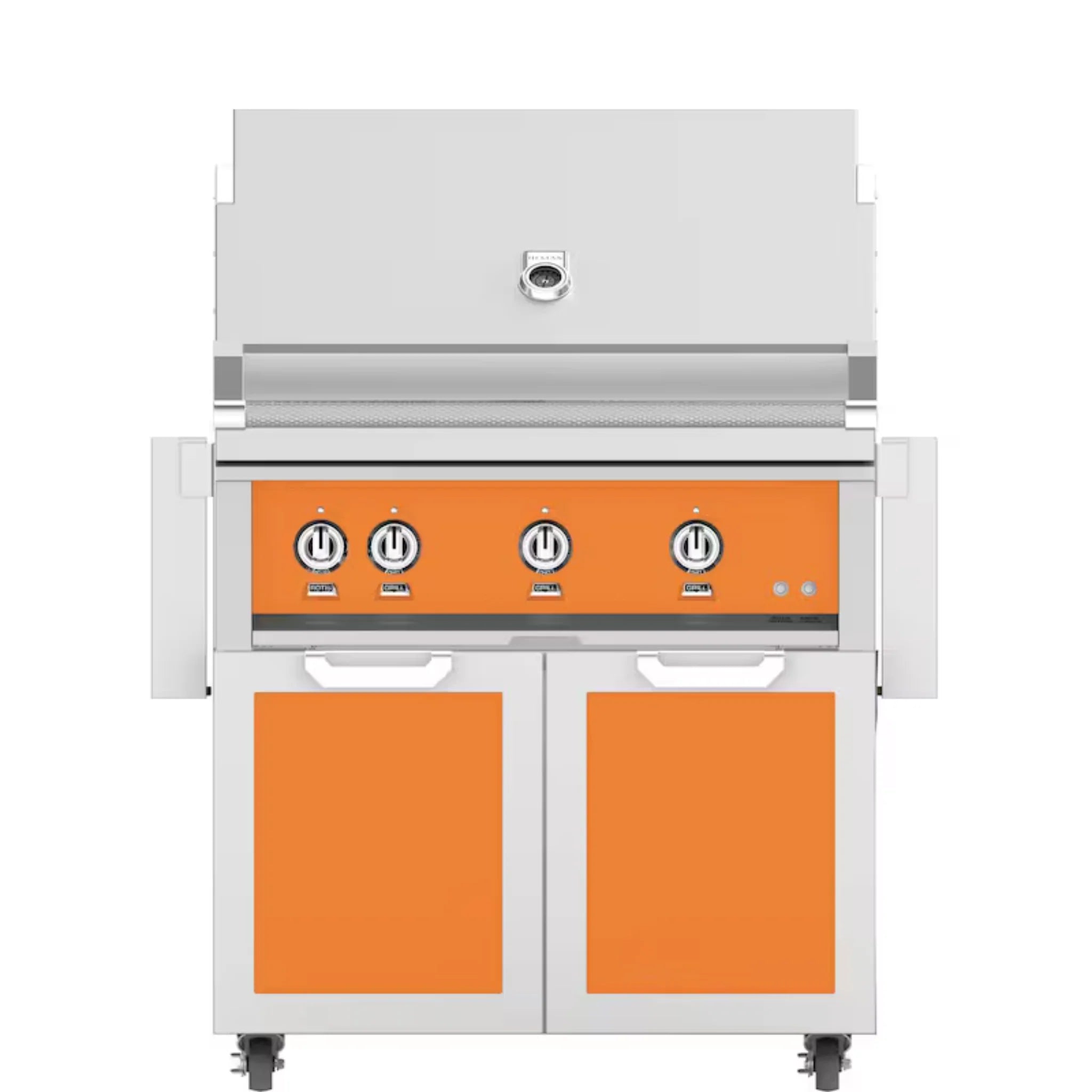 Hestan 36-Inch Freestanding Gas Grill with Double Access Doors - GBR36 GCD36 Model - Perfect for Outdoor Cooking, Backyard BBQs, and Patio Entertaining