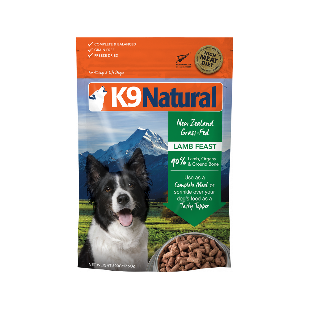 Premium Freeze-Dried Lamb Feast Complete Dry Dog Food for All Life Stages - High Protein, Grain-Free Nutrition for Puppies, Adults & Seniors - Perfect for Training, Travel & Everyday Meals