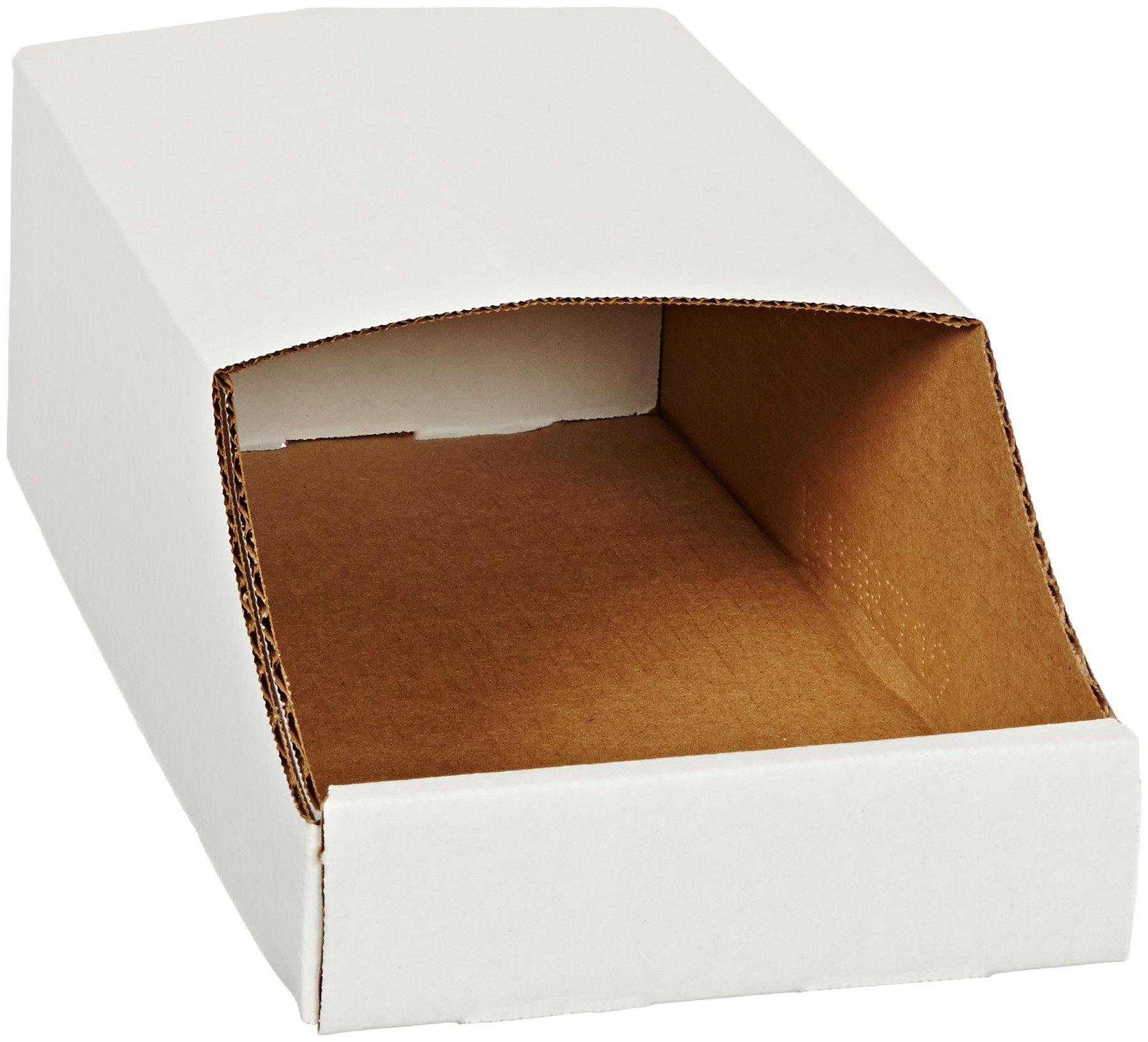 Aviditi Stackable Corrugated Cardboard Storage Bins - Pack of 50 | Durable Organizer Boxes for Home, Office & Warehouse Storage | Perfect for Closet, Pantry & Garage Organization