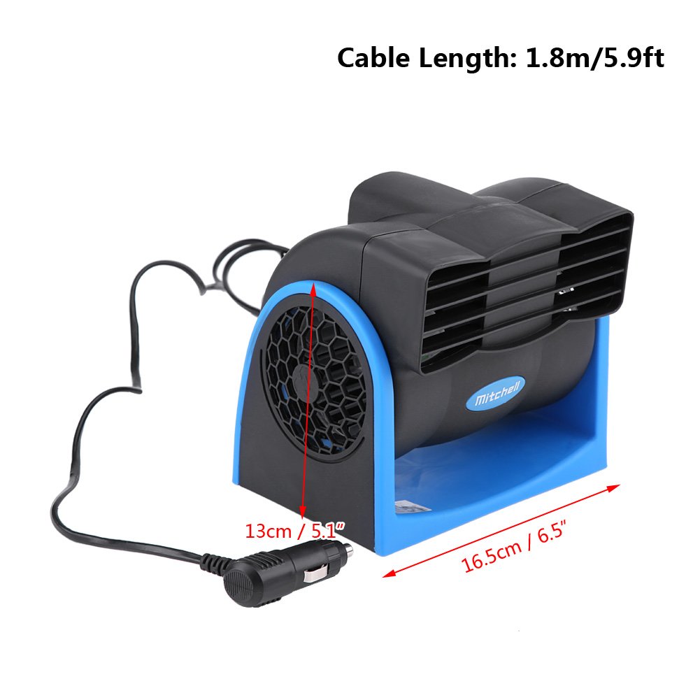 Auto Car Vehicle Air Fan Cooler - DC 12V ABS Electric Cooling Fan, Mini, Adjustable Speed, Silent Air Cooler, Universal for Cars, Trucks, and RVs
