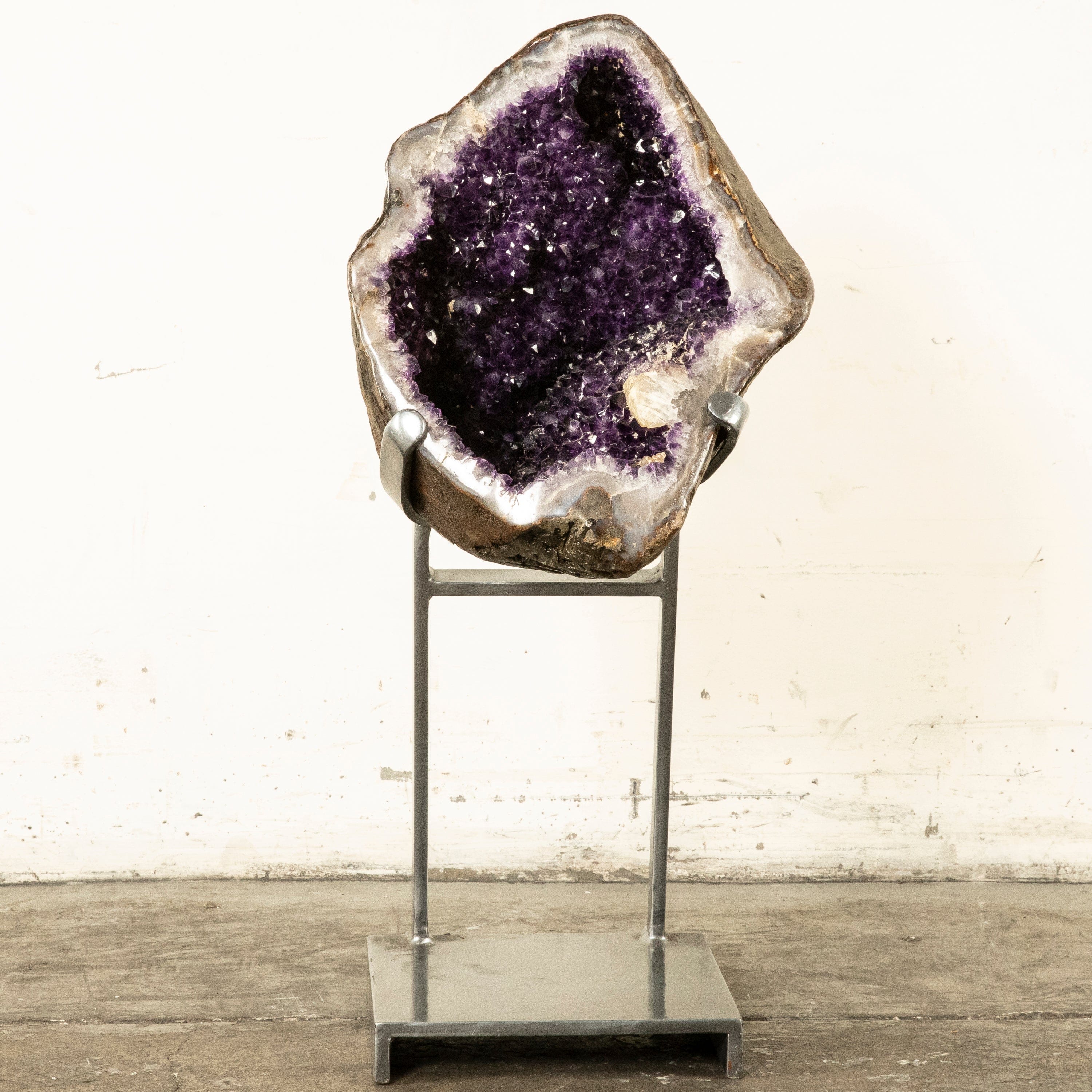 Natural Amethyst Geode - 35 Inch Large Crystal Cluster (121 lbs) for Home Decor, Meditation & Healing Spaces