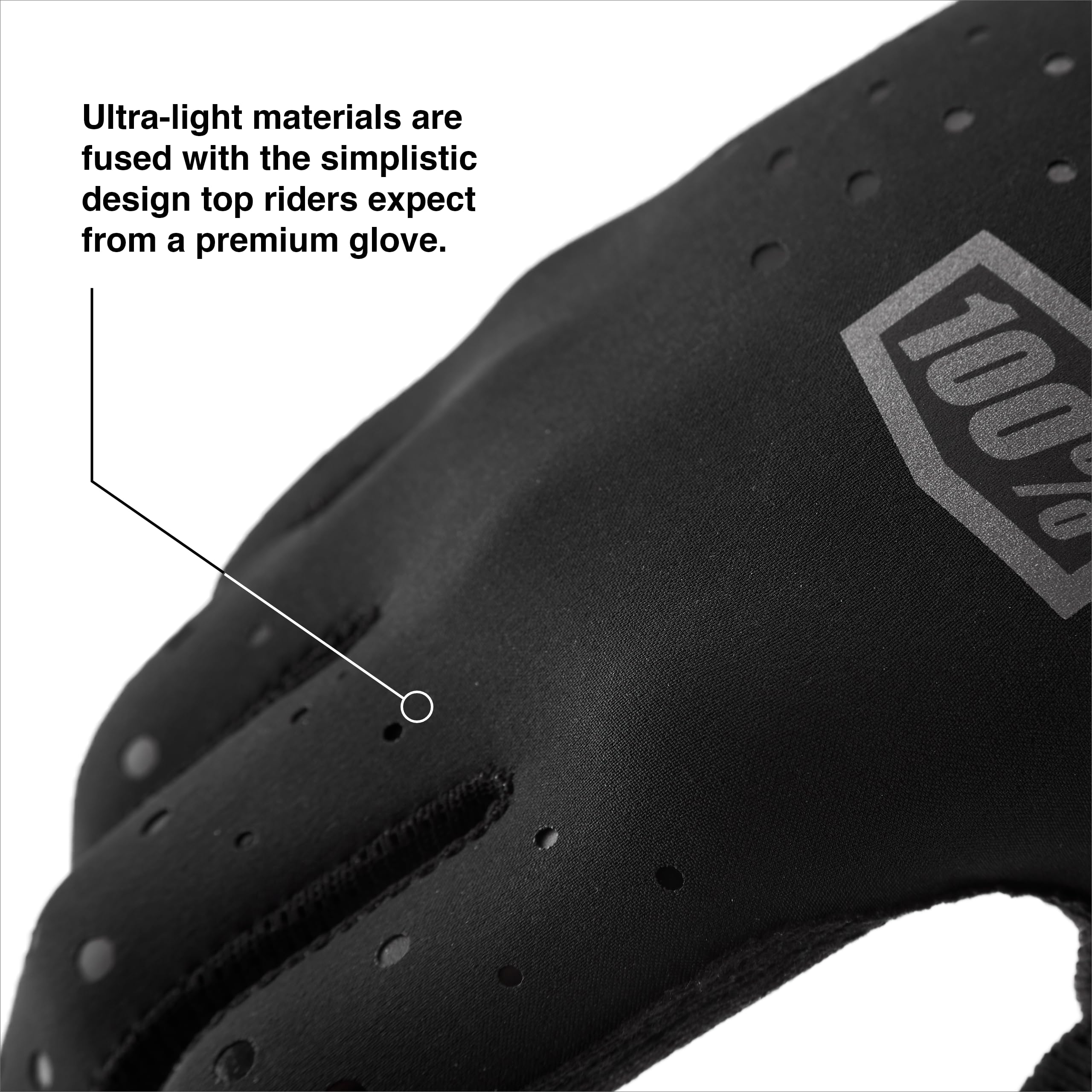 100% SLING Short Finger Mountain Biking Gloves - Lightweight Breathable Fingerless MTB Gloves for Off Road Cycling & Trail Riding (Medium, Black) - Perfect for Mountain Biking, Cycling & Outdoor Adventures