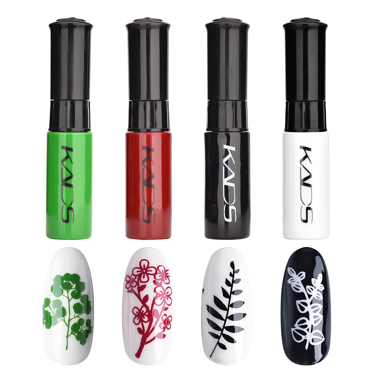 4 Colors 10ml Nail Polish Set - Stamping Polish with Dual Brush Heads for Nail Art, DIY Manicure & Printing | Perfect for Professional Salon Use, Home Nail Design & Gift Giving