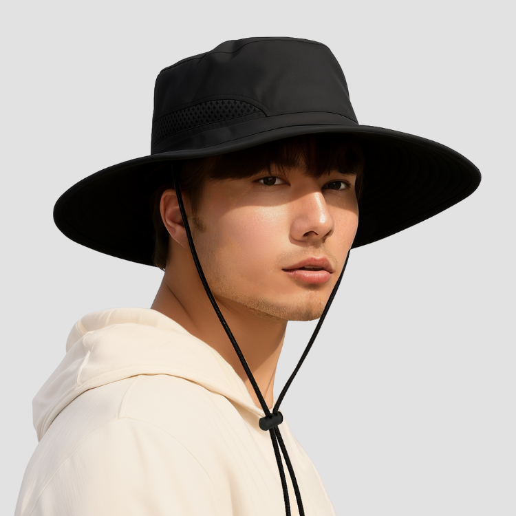Waterproof Men's Sun Hat with Satin Lining - UPF 50+ UV Protection for Outdoor Activities, Hiking, Fishing & Beach