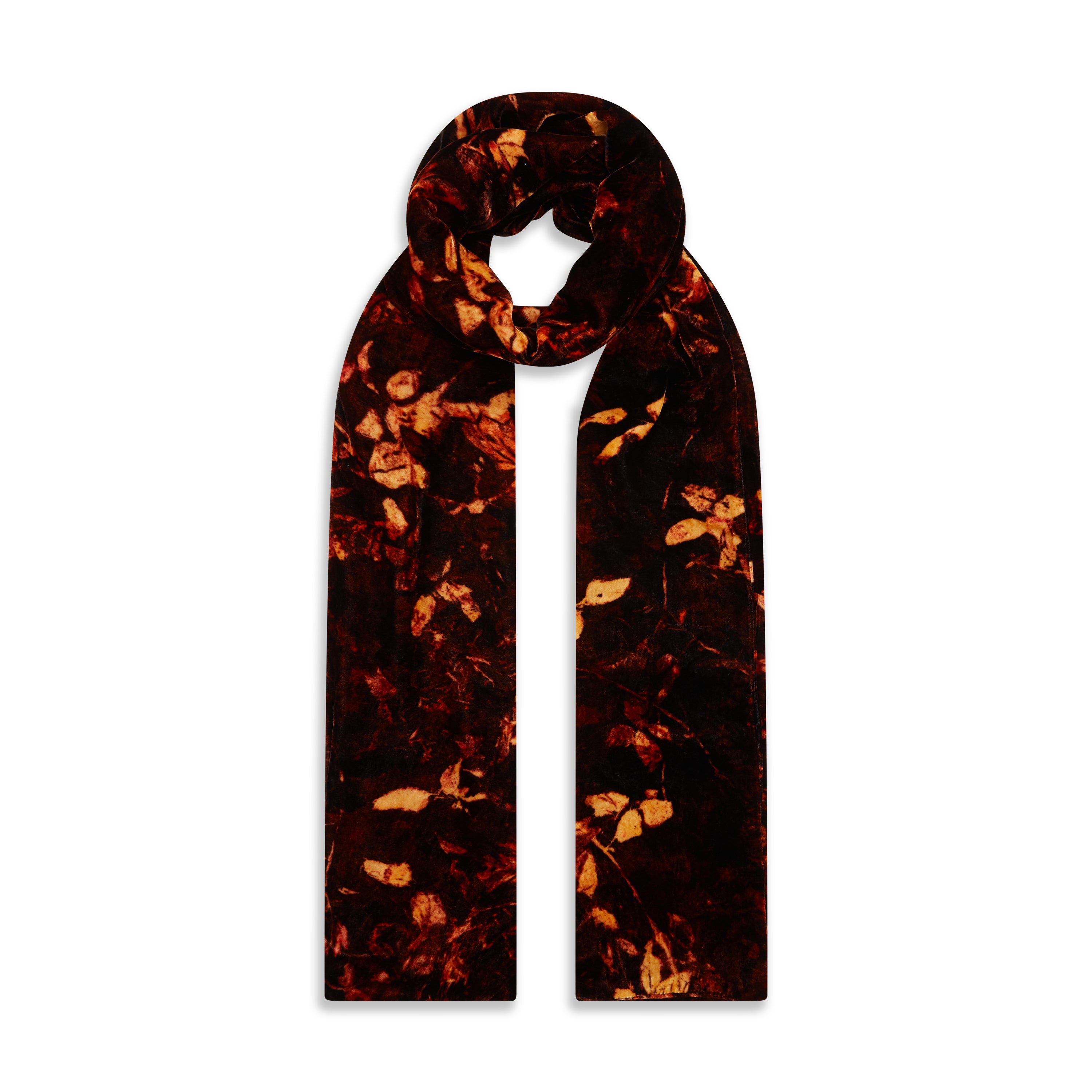 MUFFLER NASTURTIUM VELVET SCARF - Soft Winter Fashion Accessory for Women, Warm & Stylish Neck Wrap - Perfect for Cold Weather, Outdoor Activities & Holiday Gifts