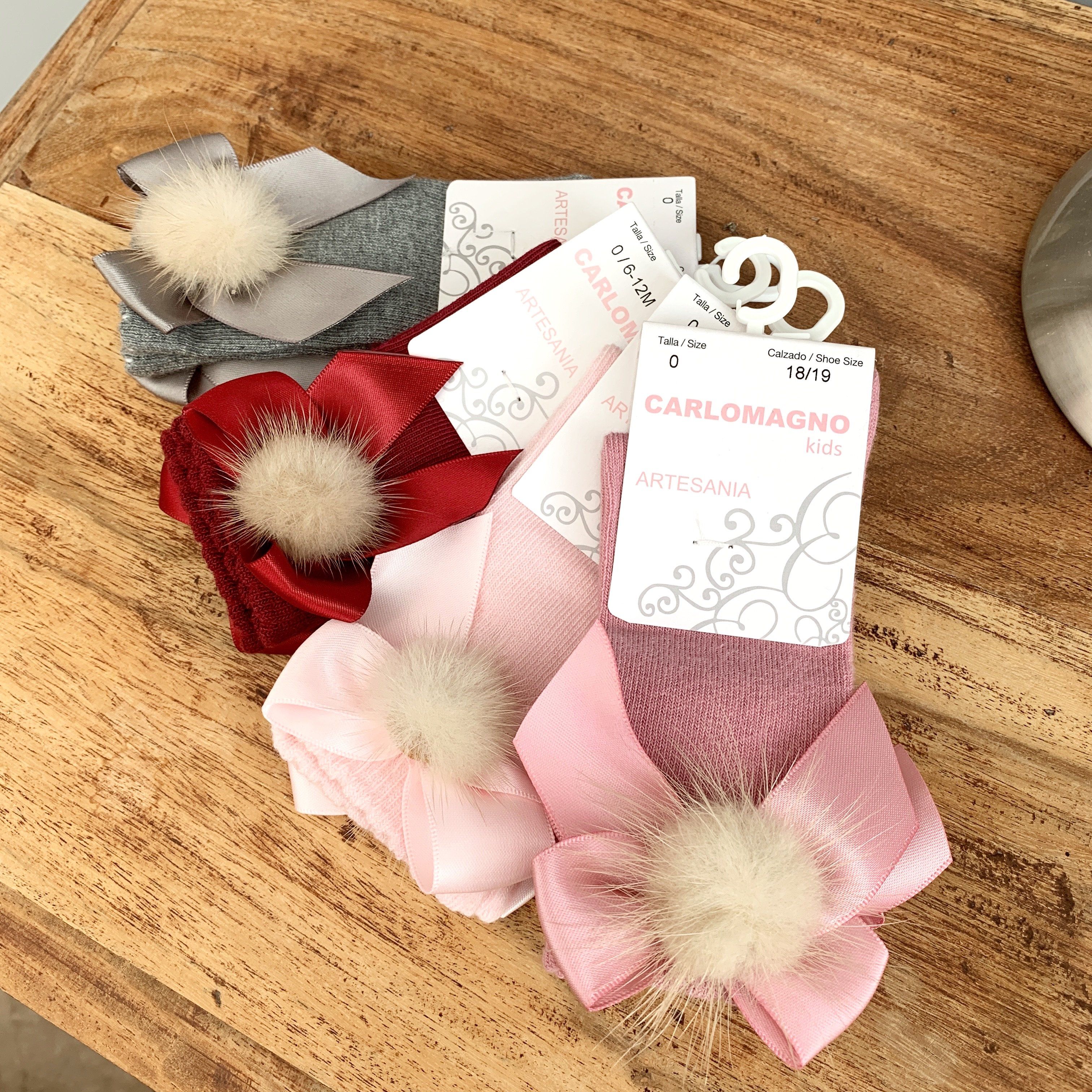 Cute Fur Pom Pom Bow Socks for Women - Soft Winter Knit Socks with Fashionable Bows - Perfect for Christmas Gifts, Cozy Home Wear & Outdoor Fashion Accessories