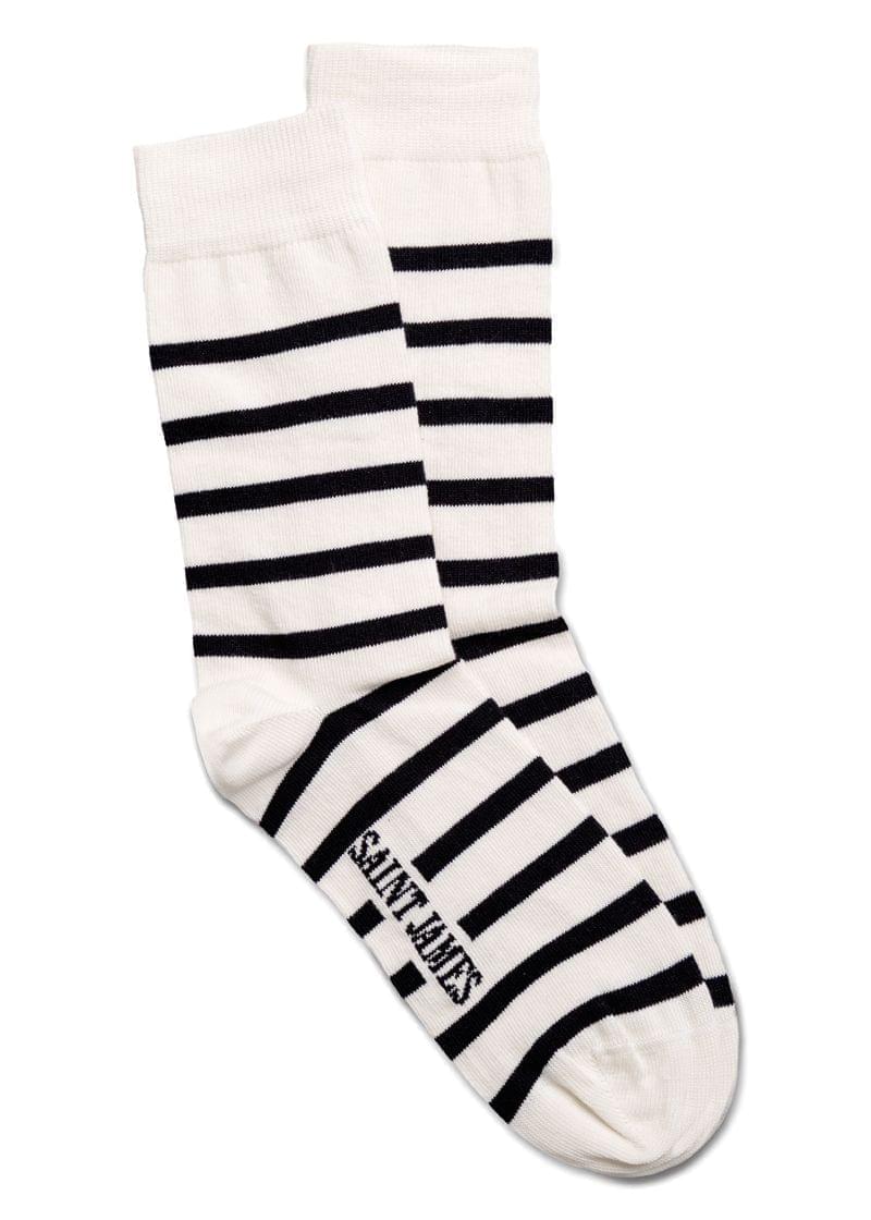 Striped Socks for Men & Women - Breathable Cotton Crew Socks (Ecru/Navy) - Perfect for Casual Wear, Sports & Everyday Comfort