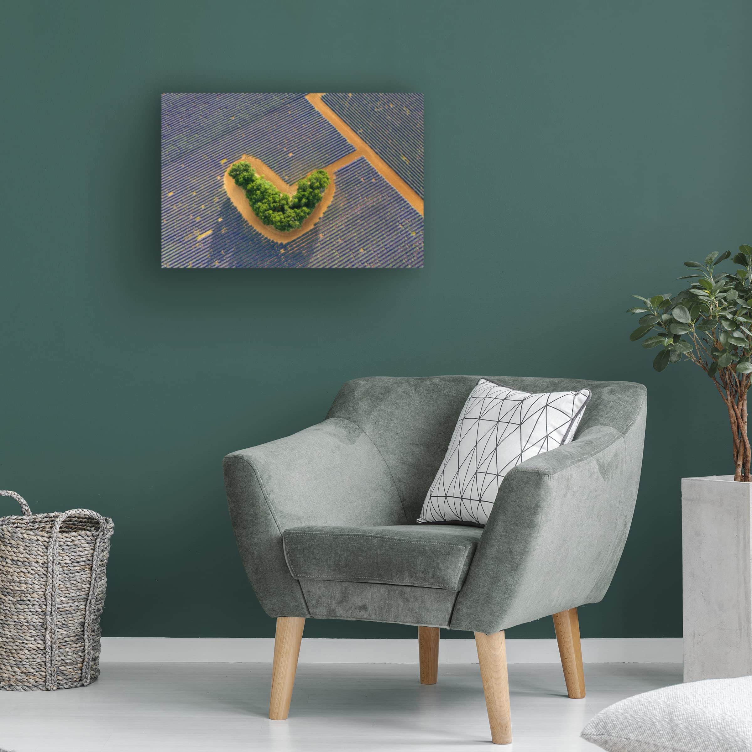 Trademark Fine Art 'The Heart' Canvas Wall Art by Marc Pelissier - Modern Abstract Painting for Living Room, Bedroom & Office Decor